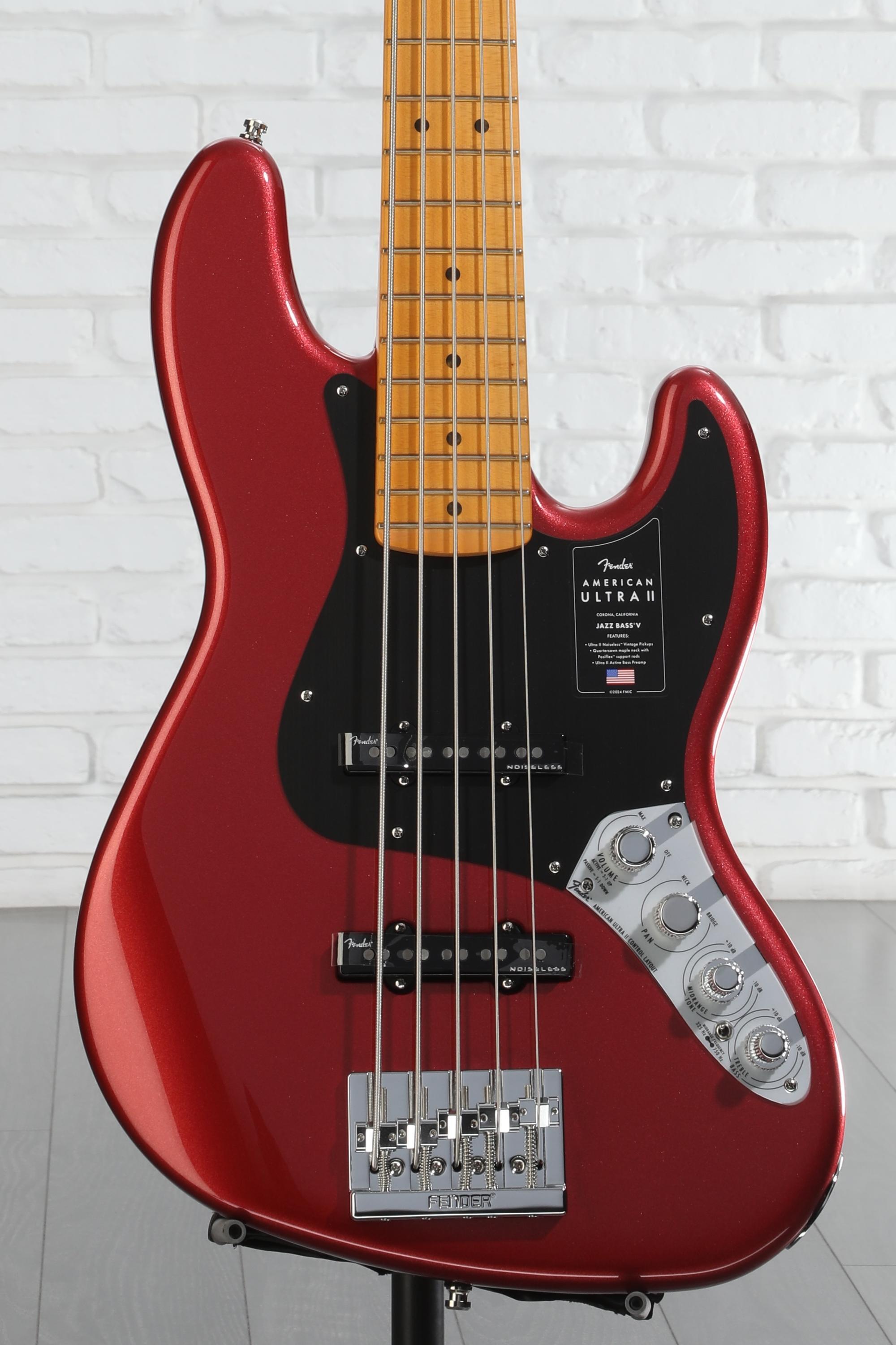 Fender American Ultra II Jazz Bass V - Sinister Red, Maple