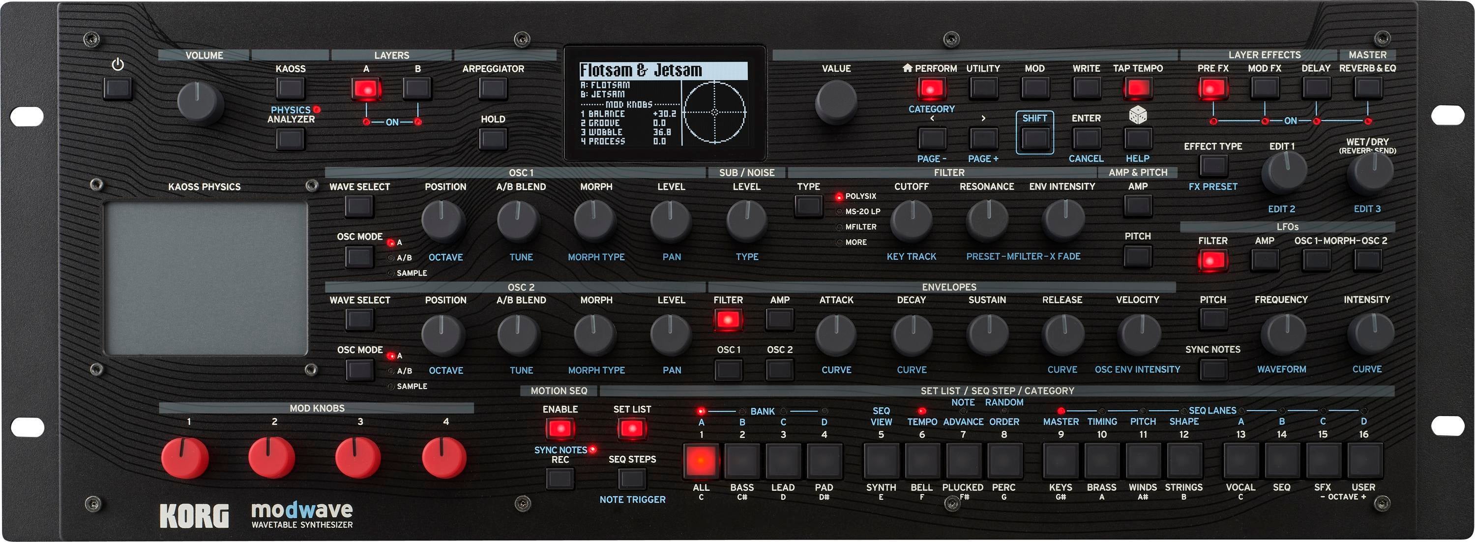 Bundled Item: Korg Modwave MKII Wavetable Synthesizer Rackmountable Desktop Module