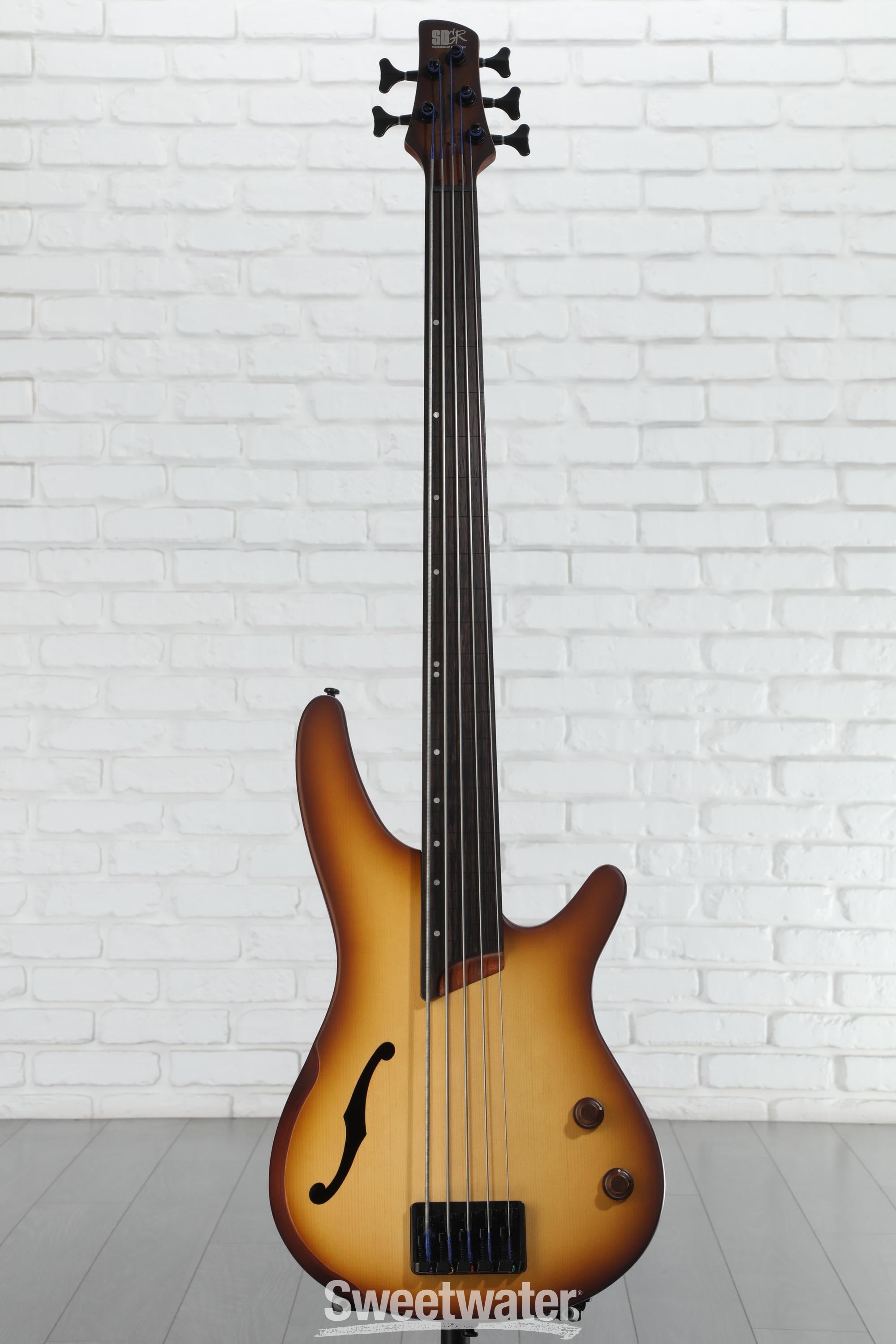 Ibanez SRH505F Fretless Bass Guitar - Natural Browned Burst