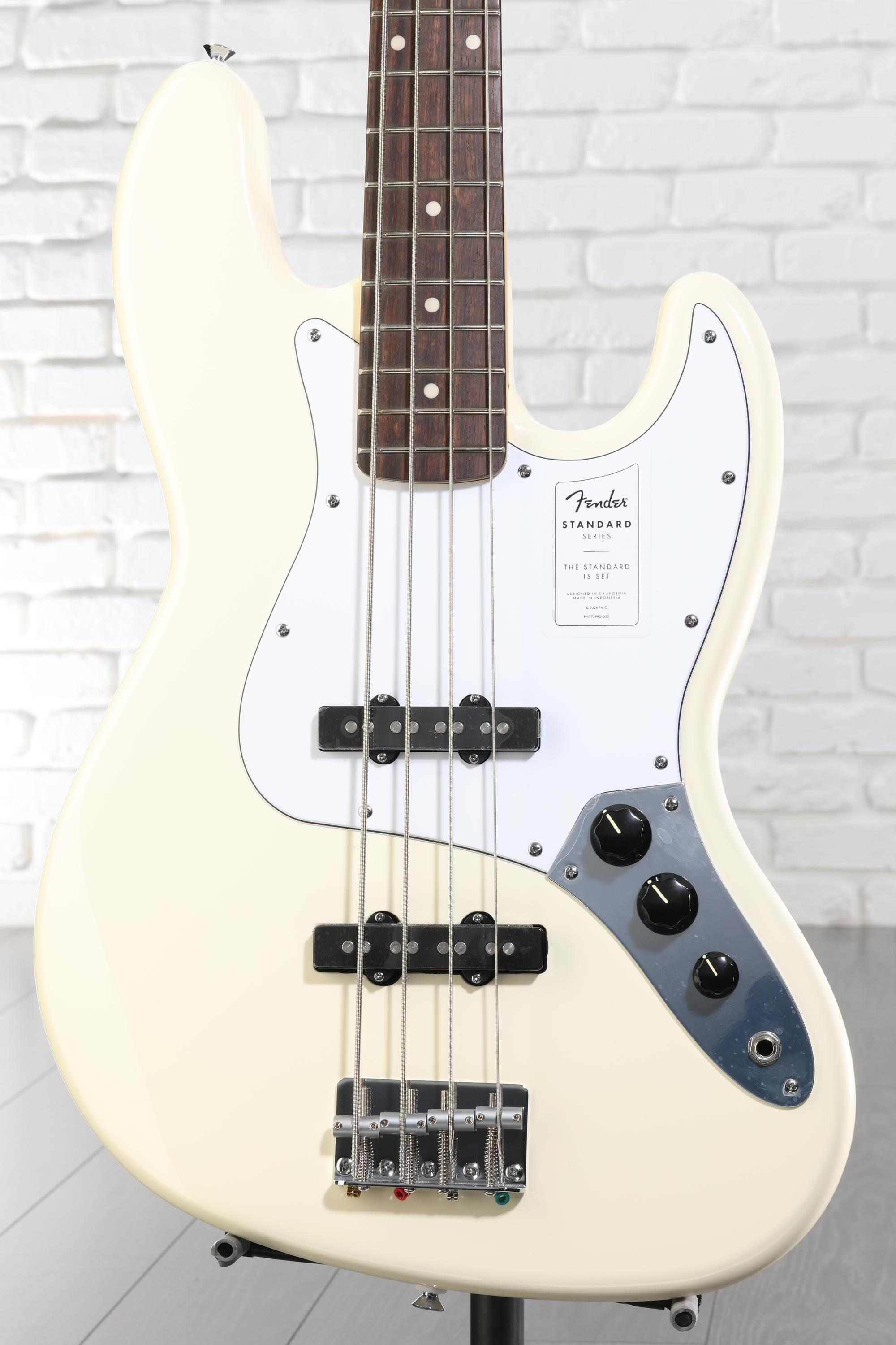 Fender Standard Jazz Bass - Olympic White, Laurel Fingerboard