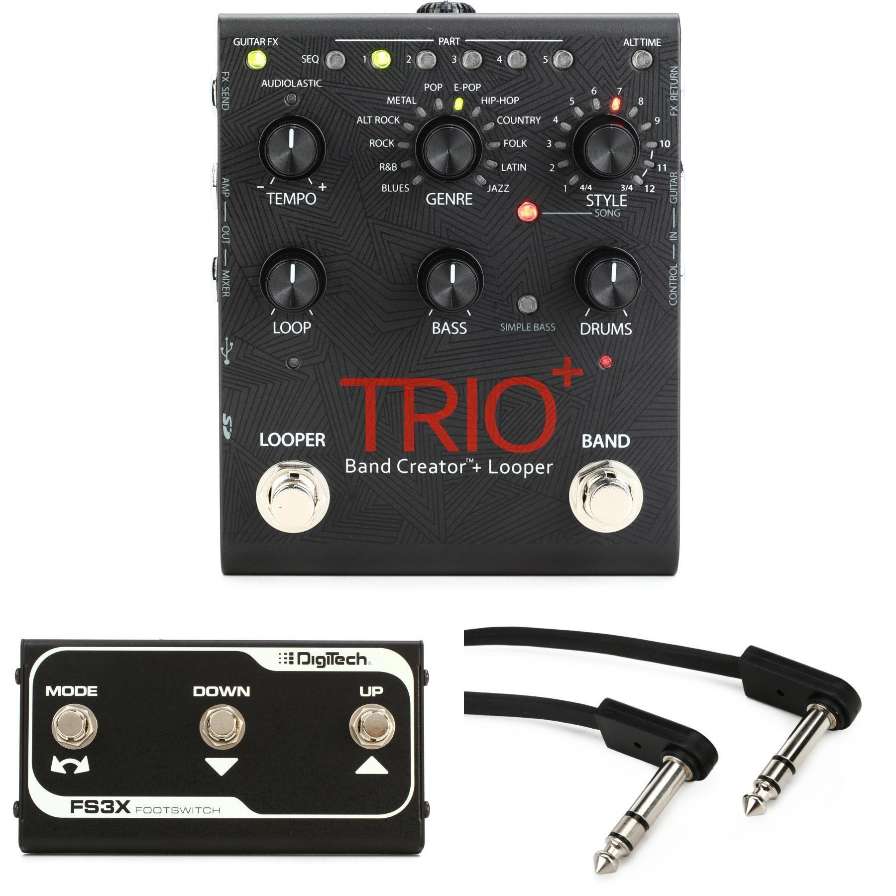 デジテックDigiTech TRIO+＆FS3Xフットスイッチ Amazon.com: DigiTech Trio+ Band Creator + Looper w/ FS3X
