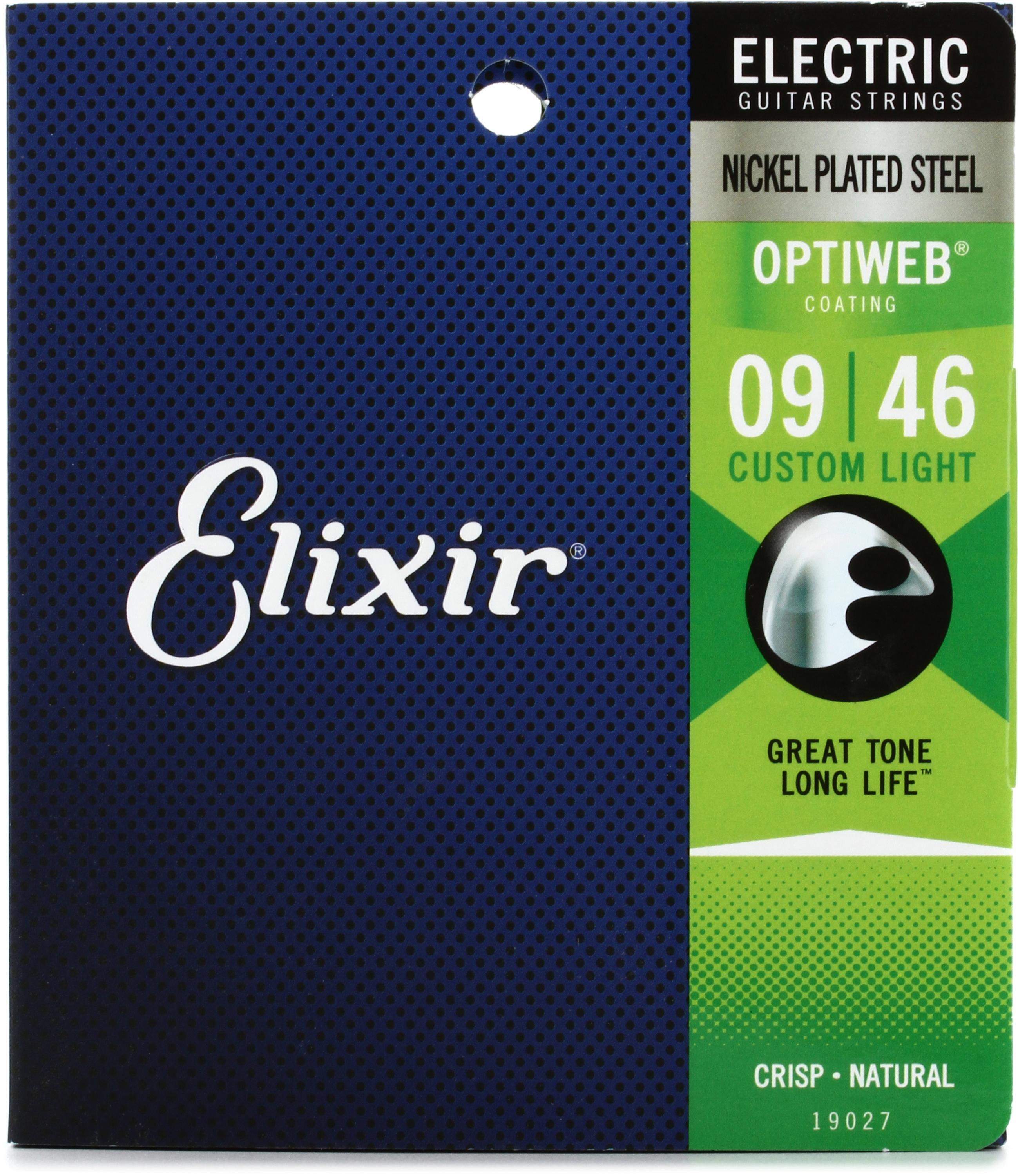 Elixir Strings 19027 Optiweb Electric Guitar Strings - .009-.046