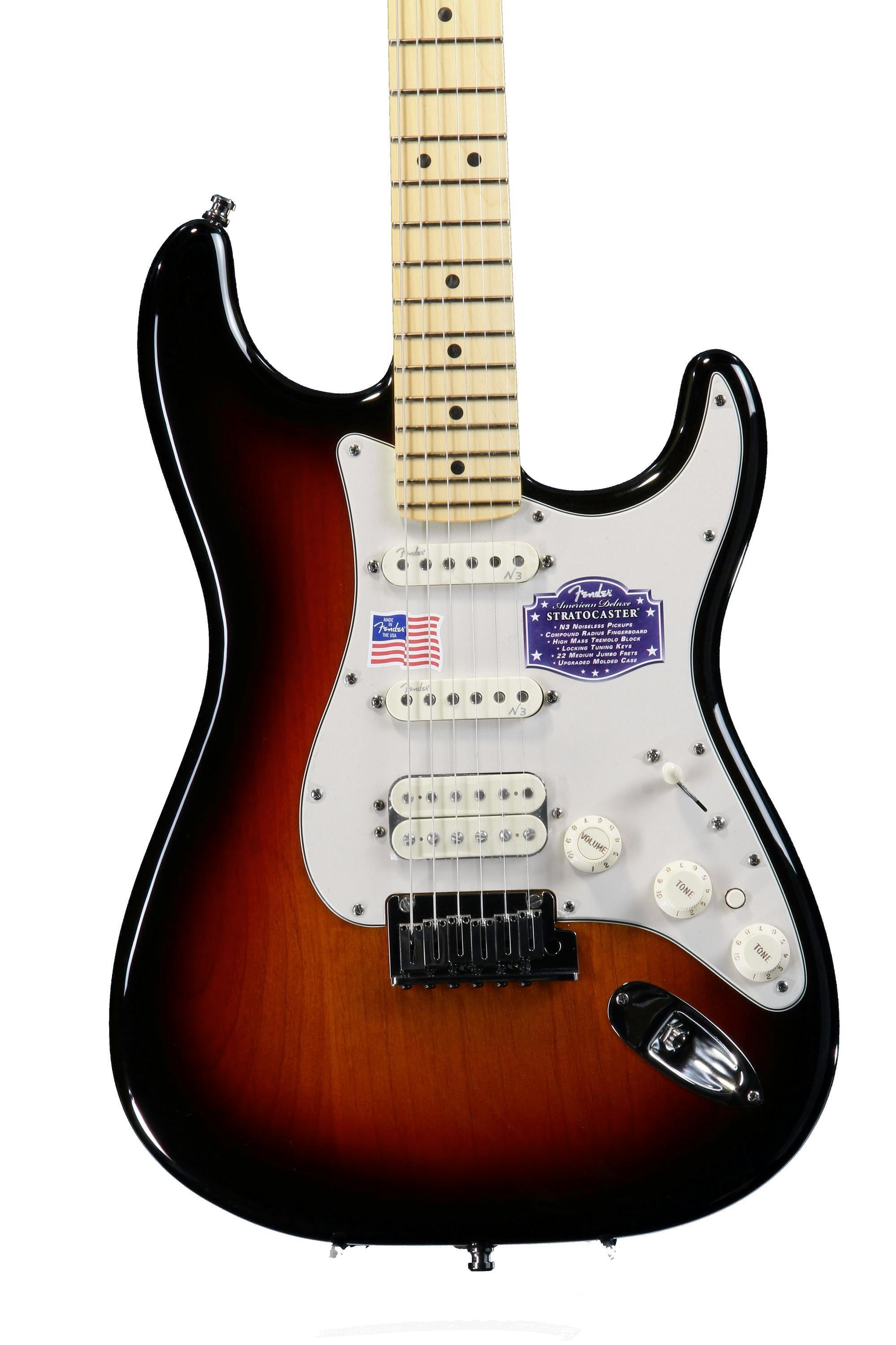 Fender American Deluxe Strat HSS - 3-Color Sunburst, Maple Reviews 