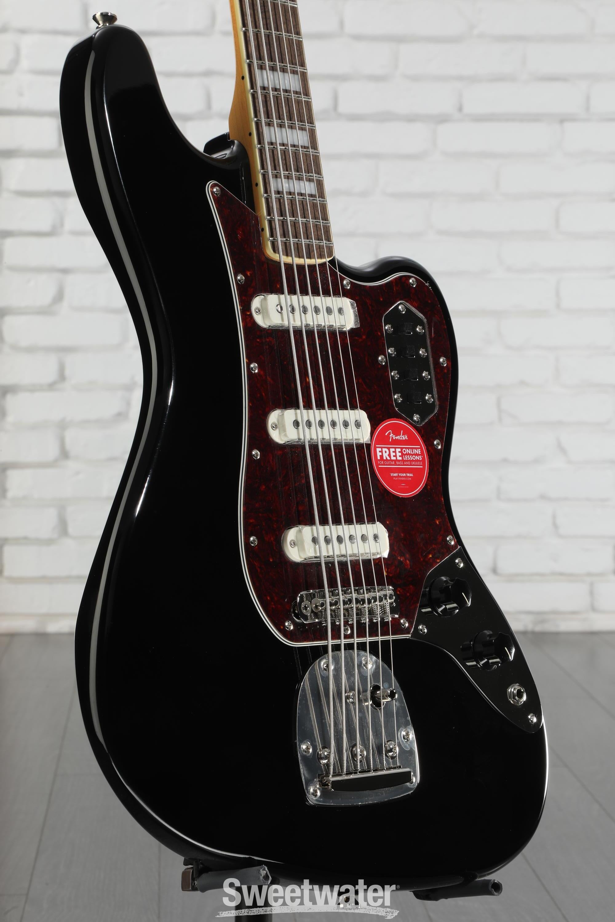Squier Classic Vibe Bass VI Guitar - Black | Sweetwater