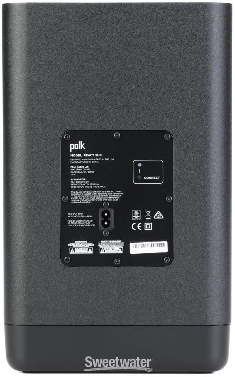 Polk Audio React Sub Wireless Subwoofer Sweetwater