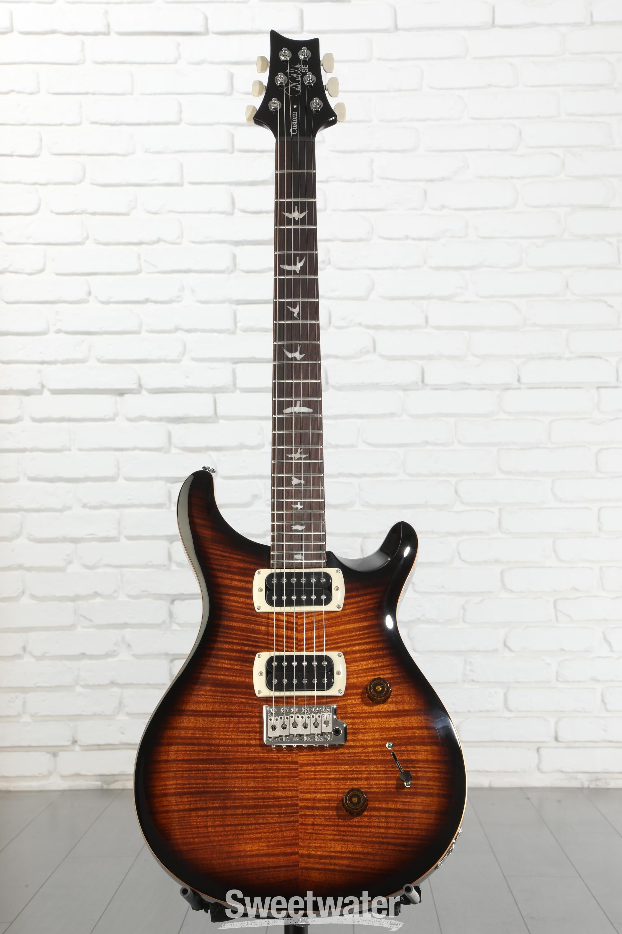 PRS SE Custom 24 Electric Guitar - Black Gold Sunburst | Sweetwater