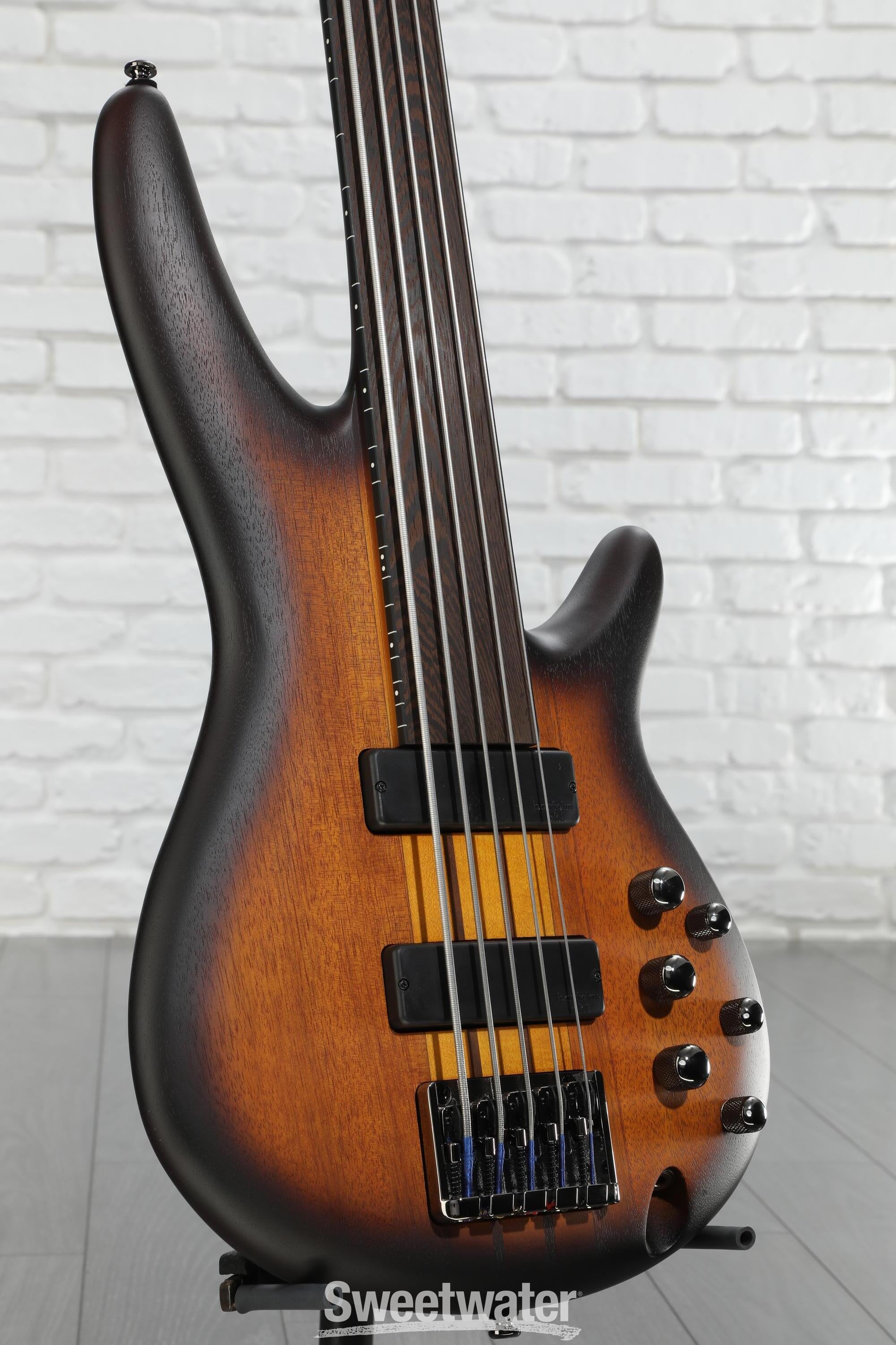 Ibanez Bass Workshop SRF705 Fretless Bass Guitar - Brown Burst