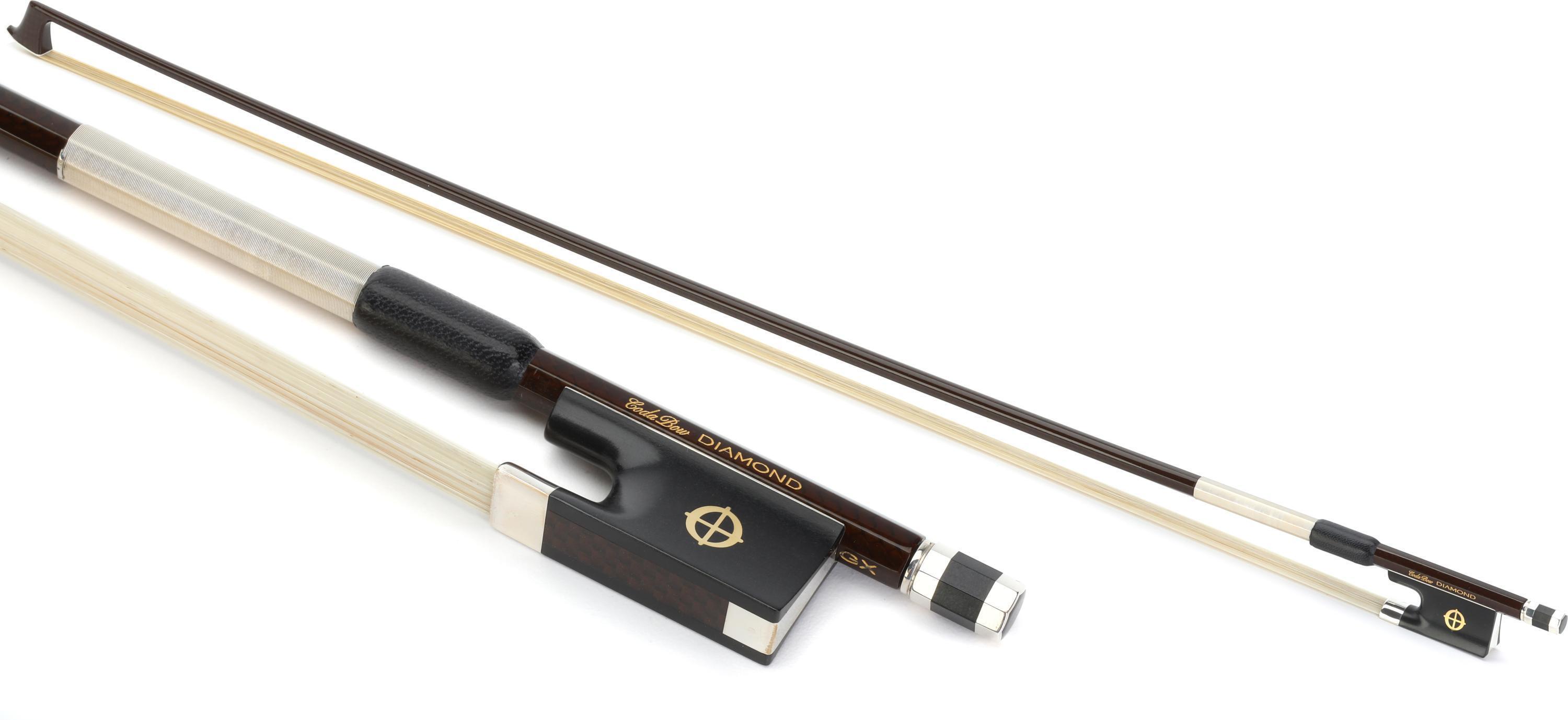 CodaBow Diamond GX Professional Violin Bow - Black, 4/4 Size