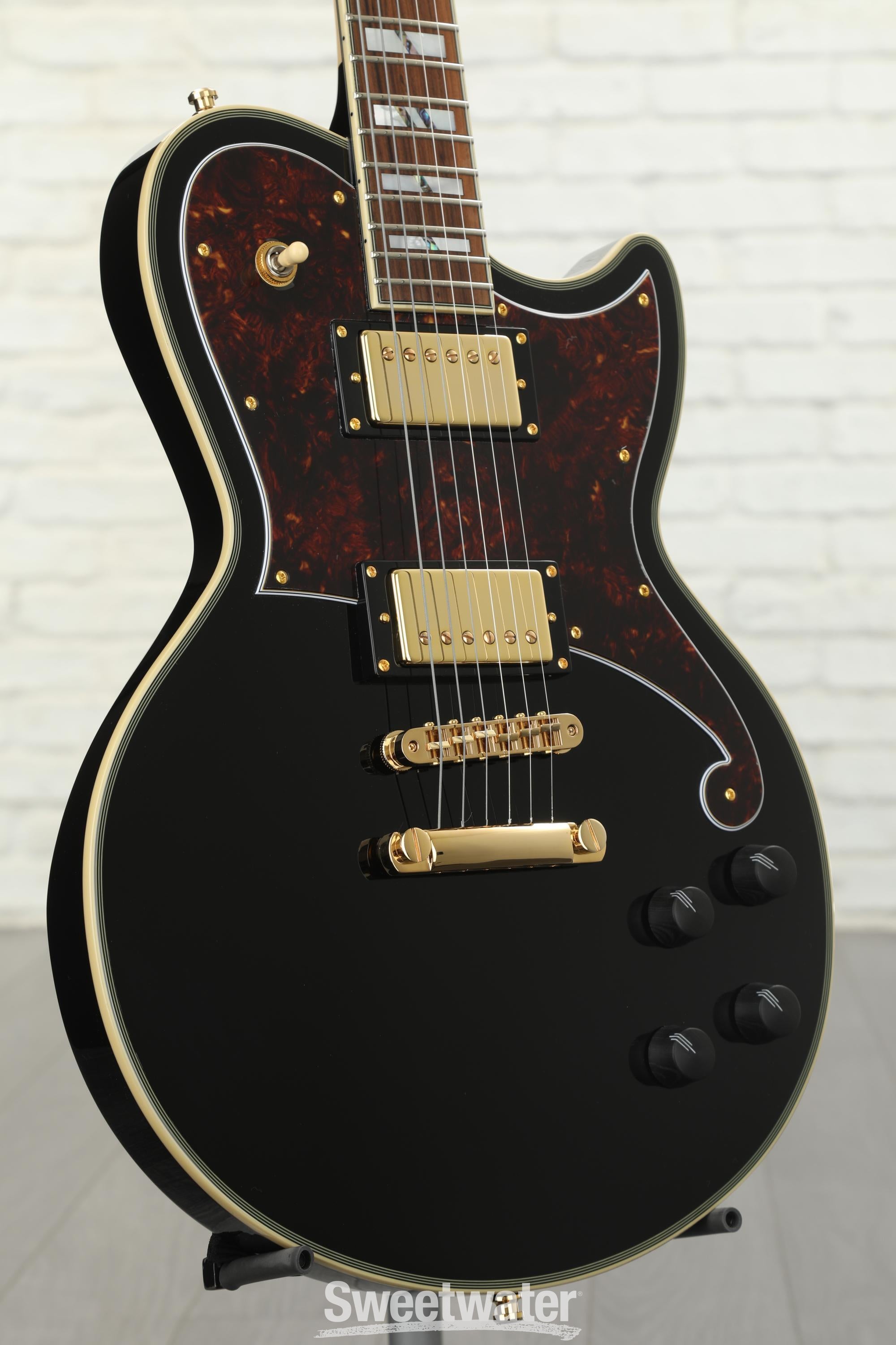 D'Angelico Deluxe Atlantic Electric Guitar - Black | Sweetwater