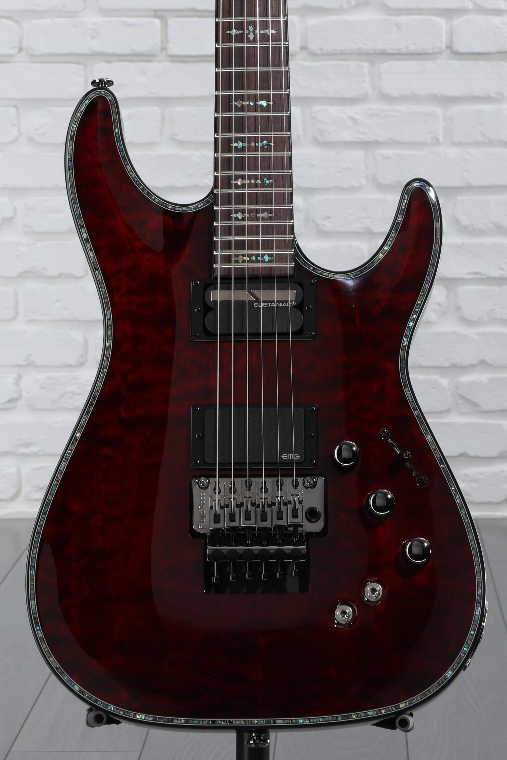 【9828】 Schecter hellraiser EMG FloydRose Schecter Guitar Research Hellraiser C-7 With Floyd Rose