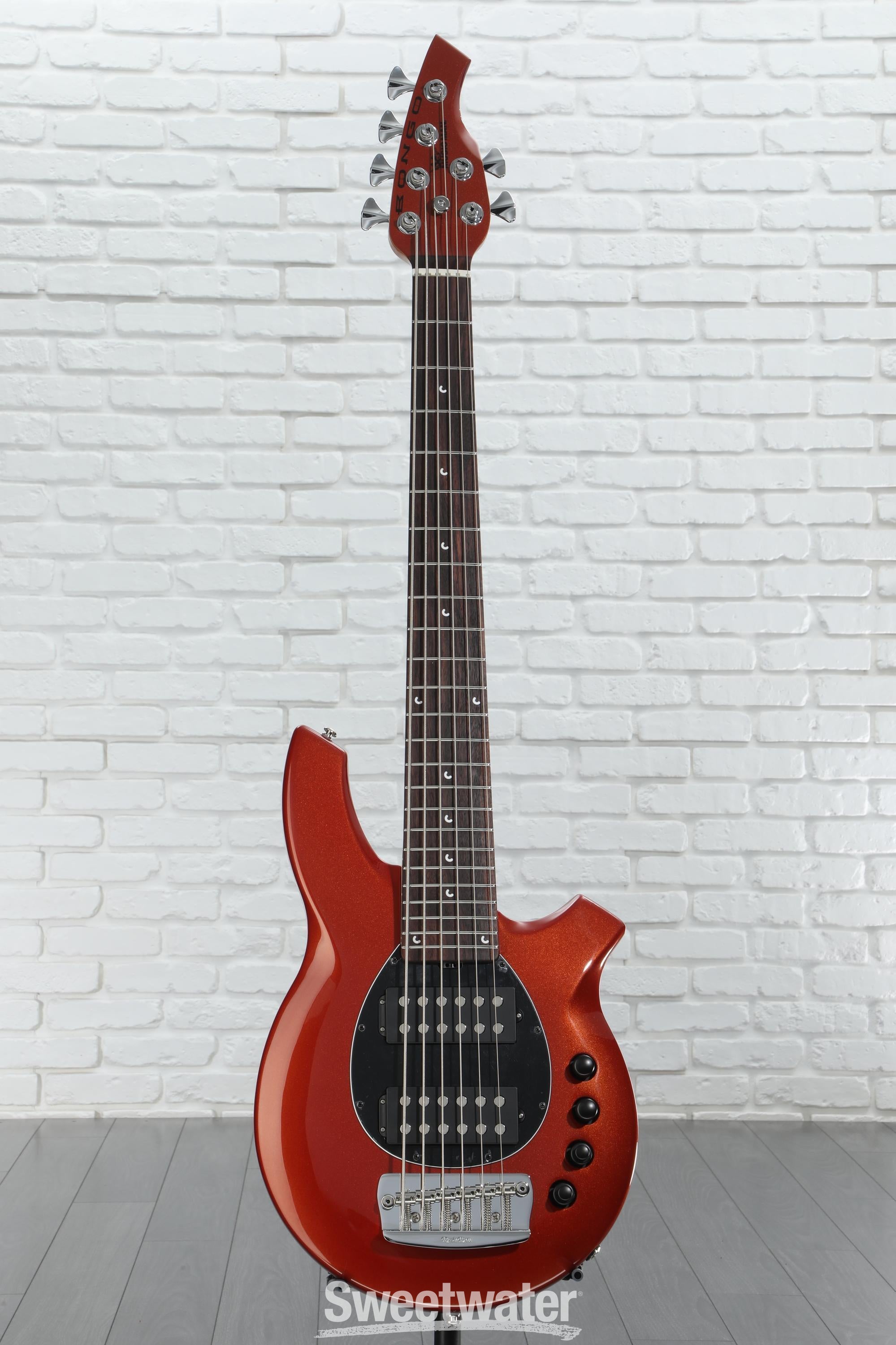 Ernie Ball Music Man Bongo 6HH Electric Bass Guitar - Blood