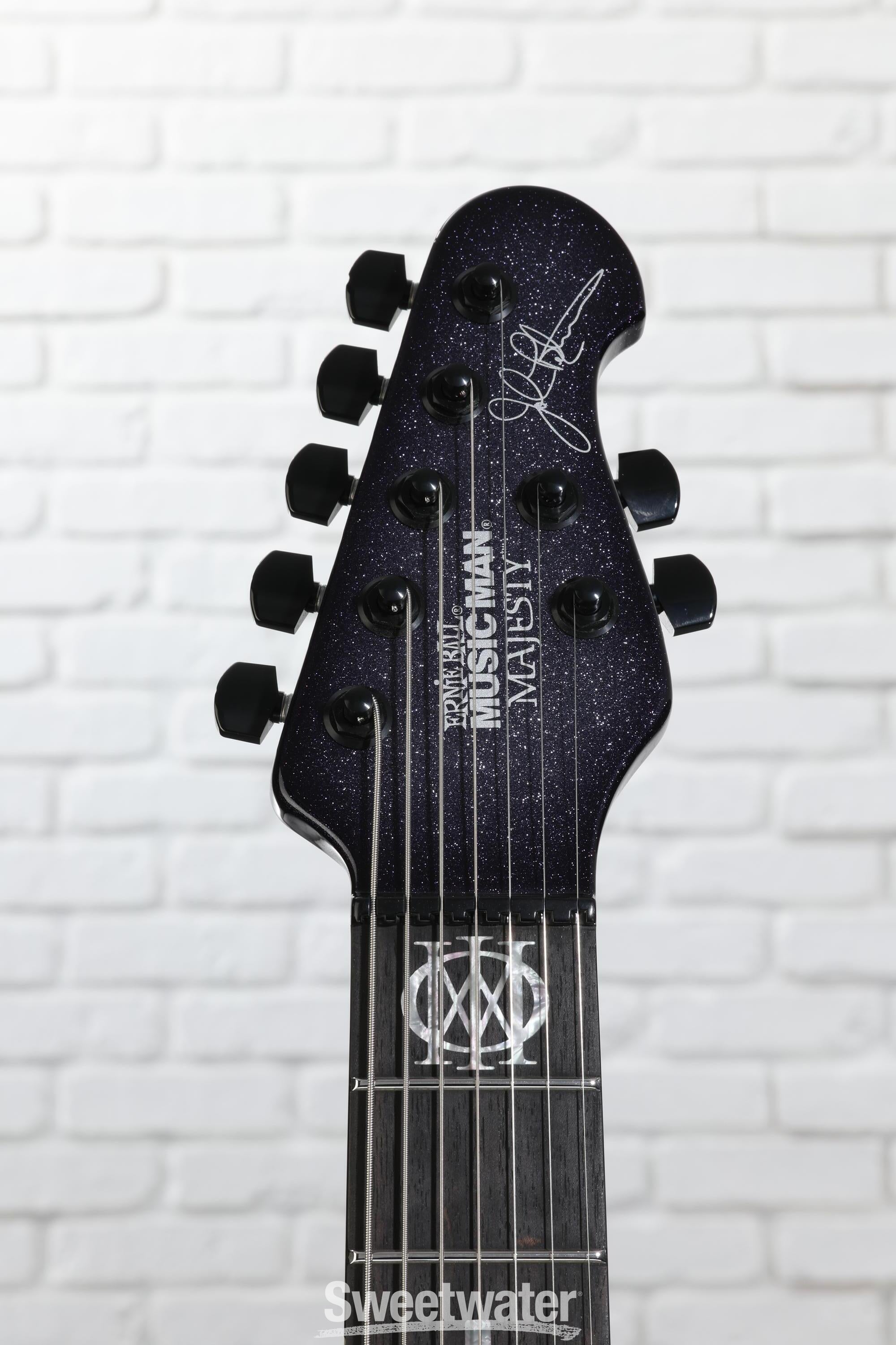 ギター Space Ball Ernie Ball Music Man JP15-7 Eclipse Sparkle – Very Nice Guitars