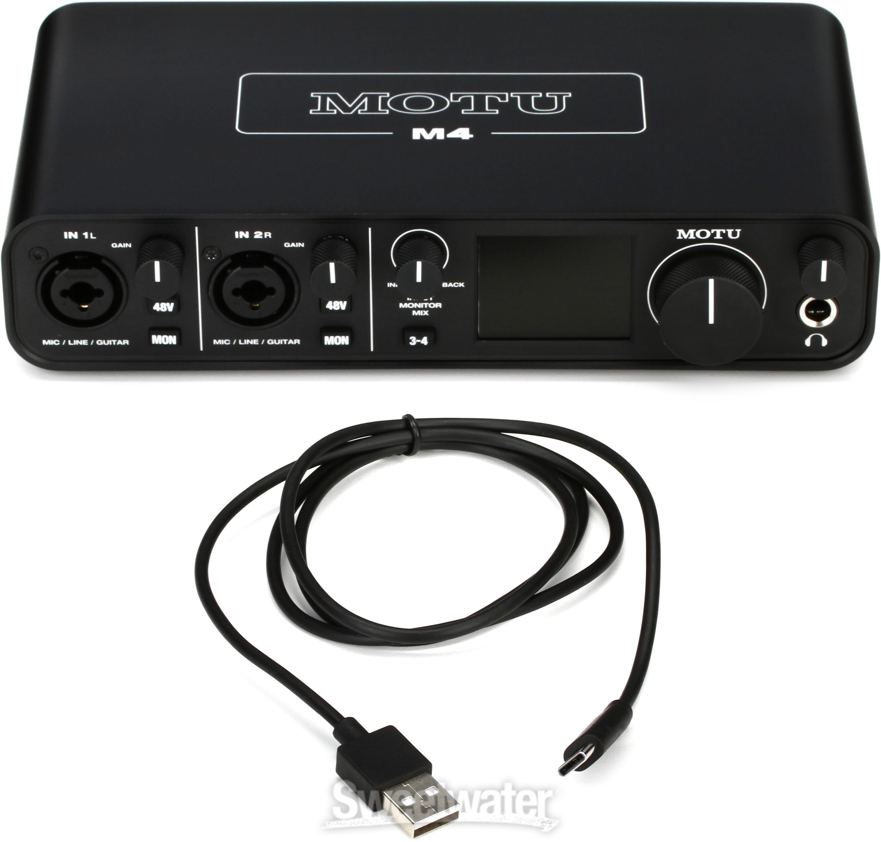 MOTU M4 4x4 USB-C Audio Interface | Sweetwater