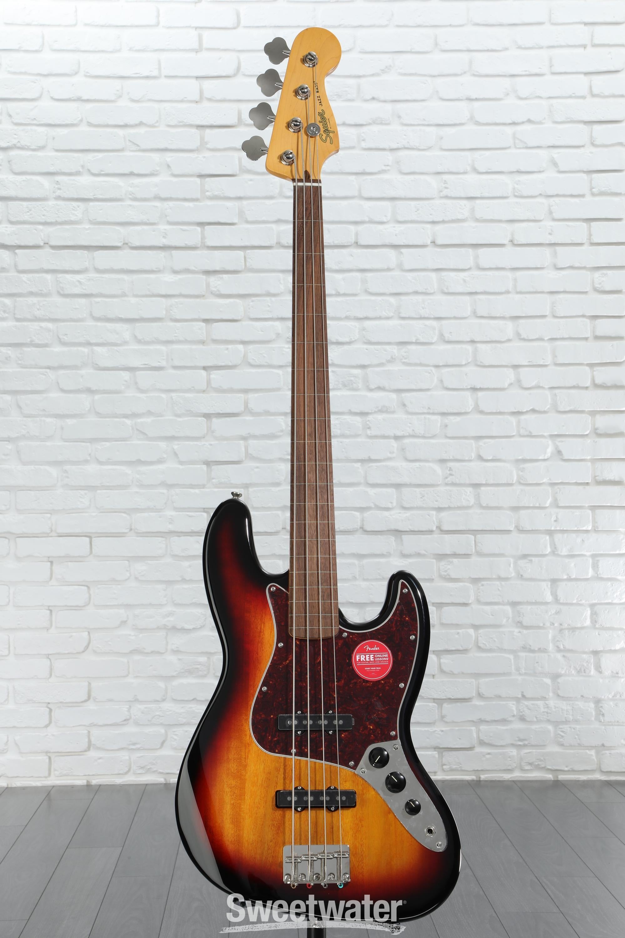 幸せなふたりに贈る結婚祝い Squier Classic 3-Tone - Bass Jazz Fretless '60s Vibe ベース