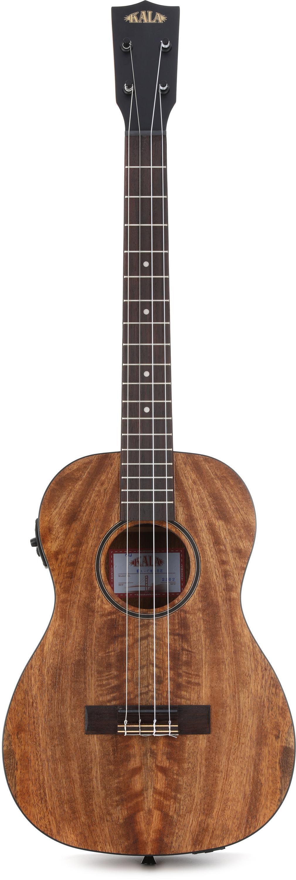 Kala Curly Mango Baritone Acousticelectric Ukulele Natural Satin