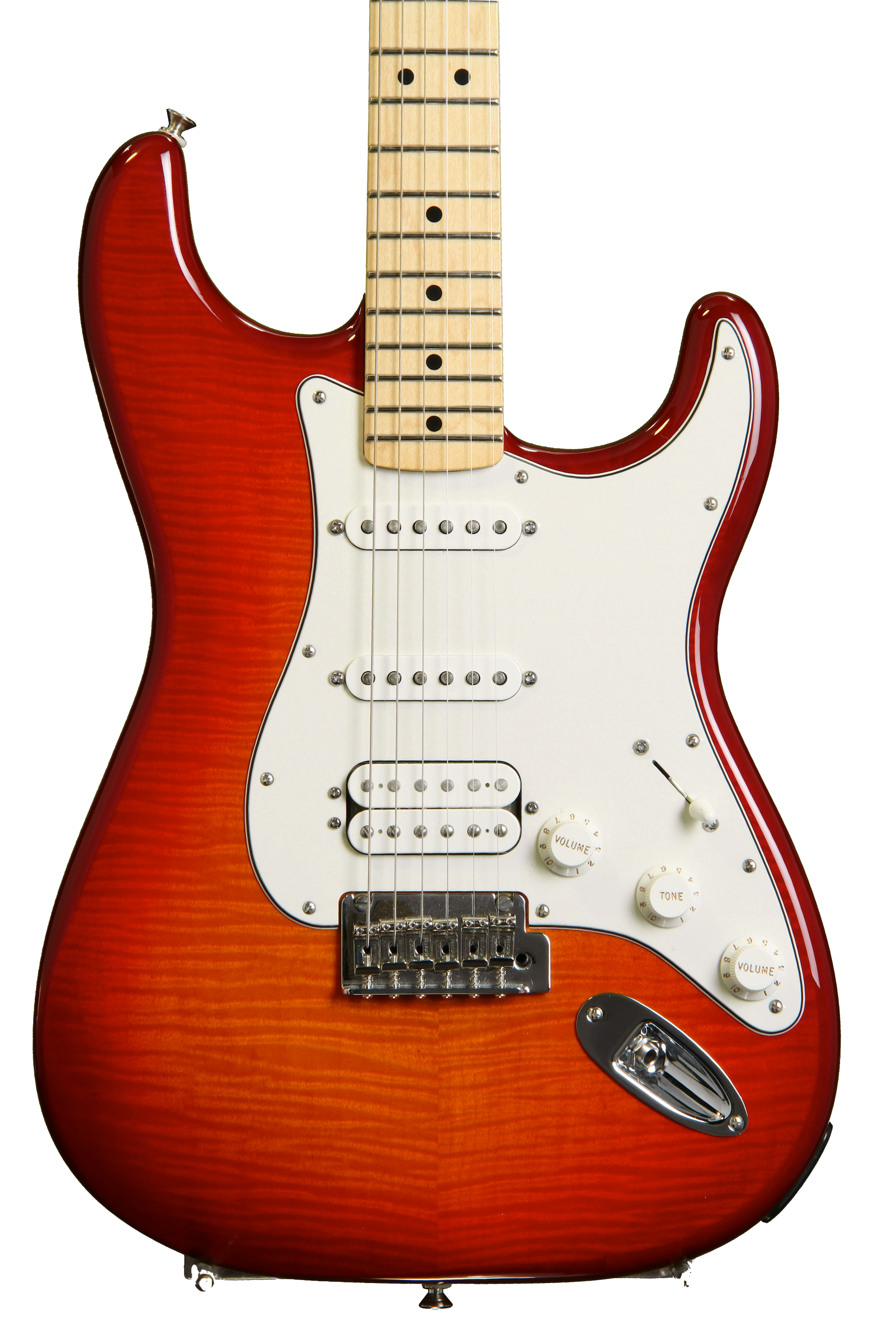 Fender Deluxe Strat Plus HSS iOS - Aged Cherry Burst | Sweetwater