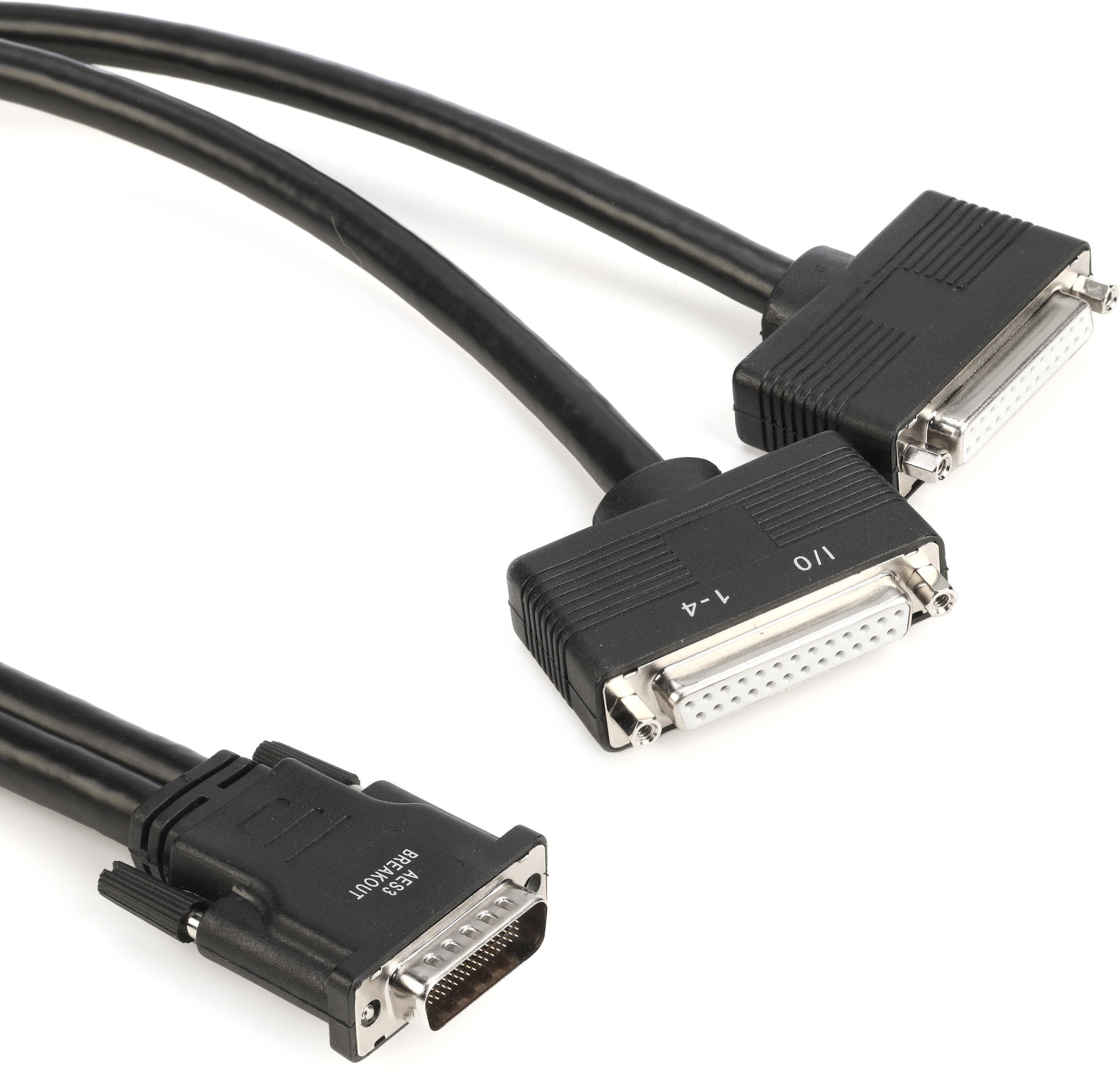 Avid MTRX AES LFHsub to 2 DB-25 Breakout Cable | Sweetwater