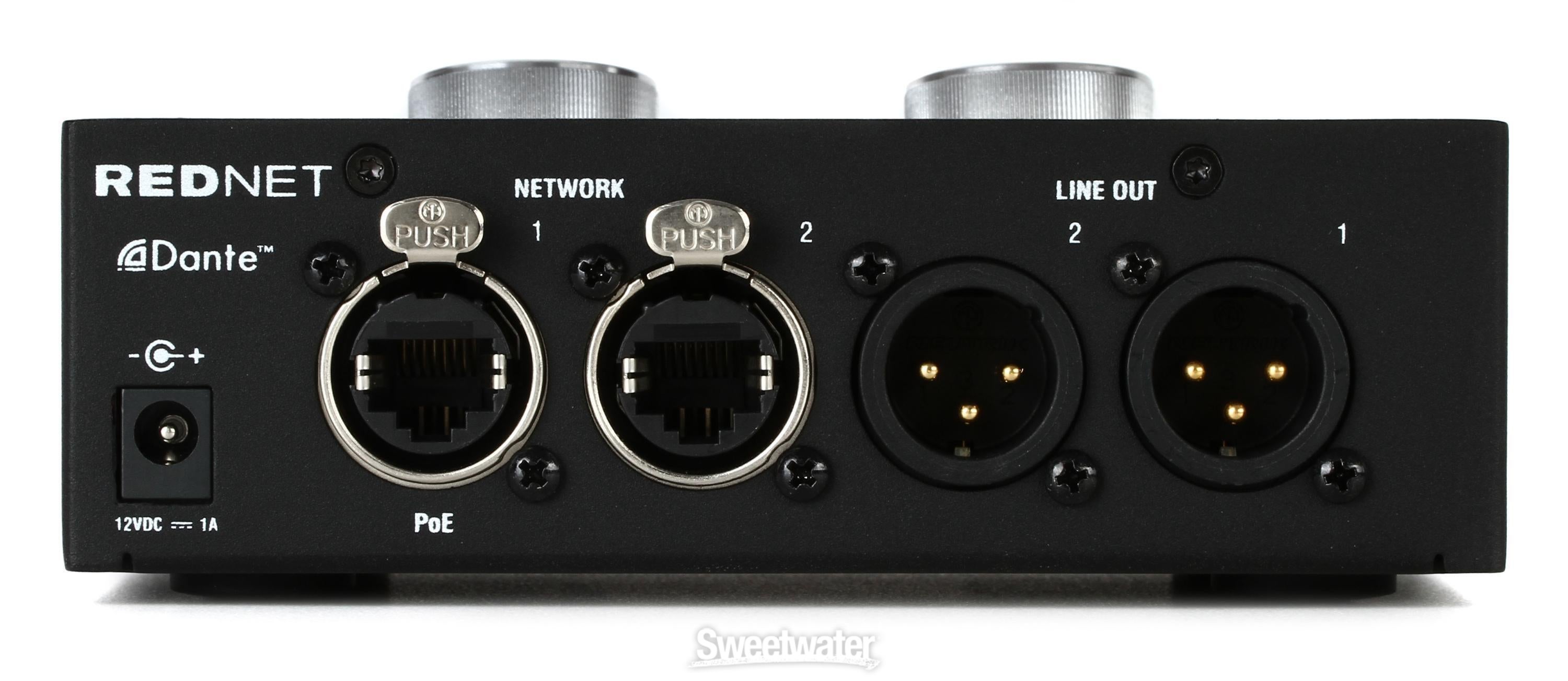 Focusrite RedNet AM2 Dante Stereo Output Device | Sweetwater