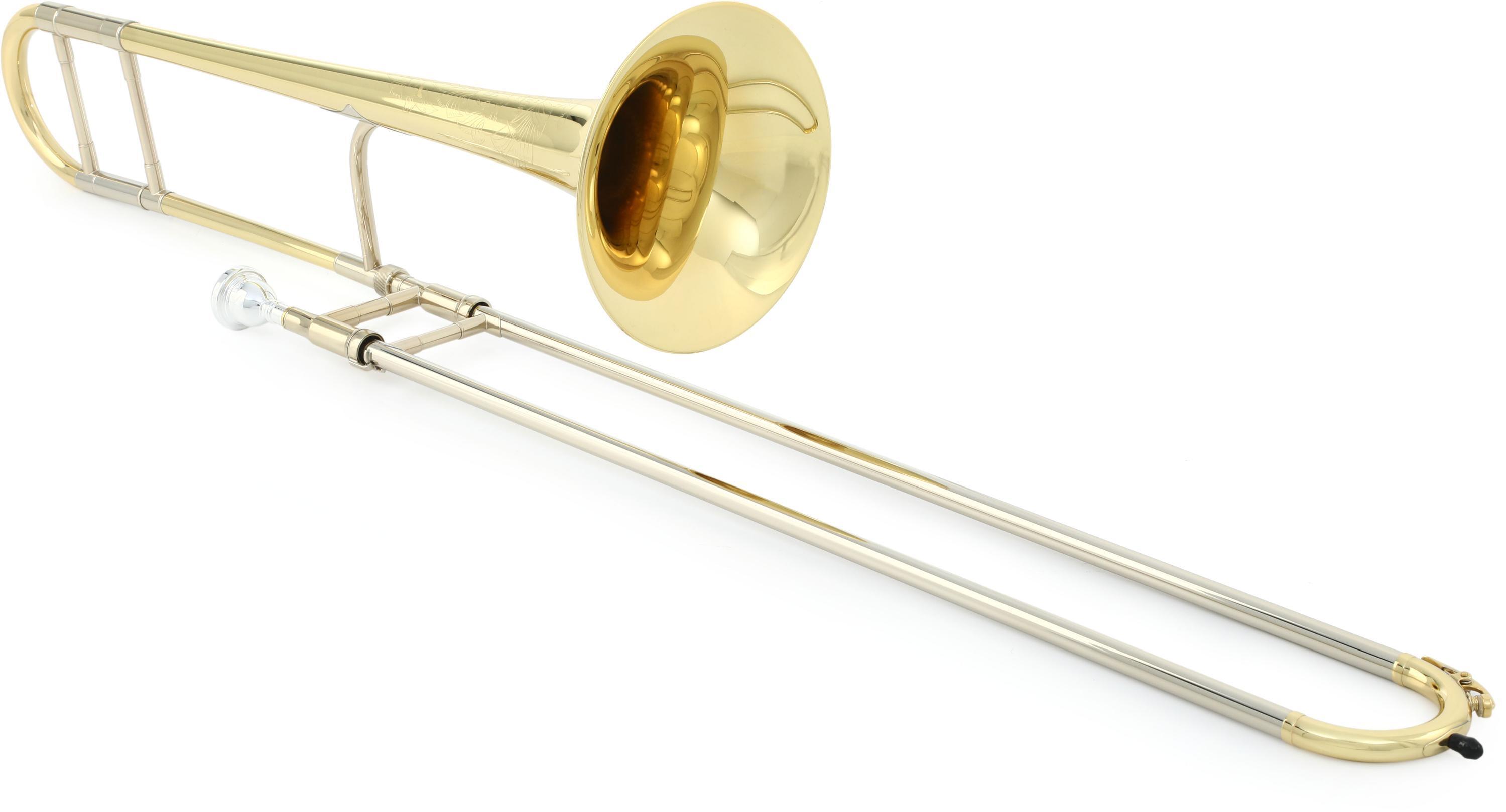 King 2B Legend Professional Tenor Trombone with Dual Bore and Yellow Brass  Bell - Clear Lacquer