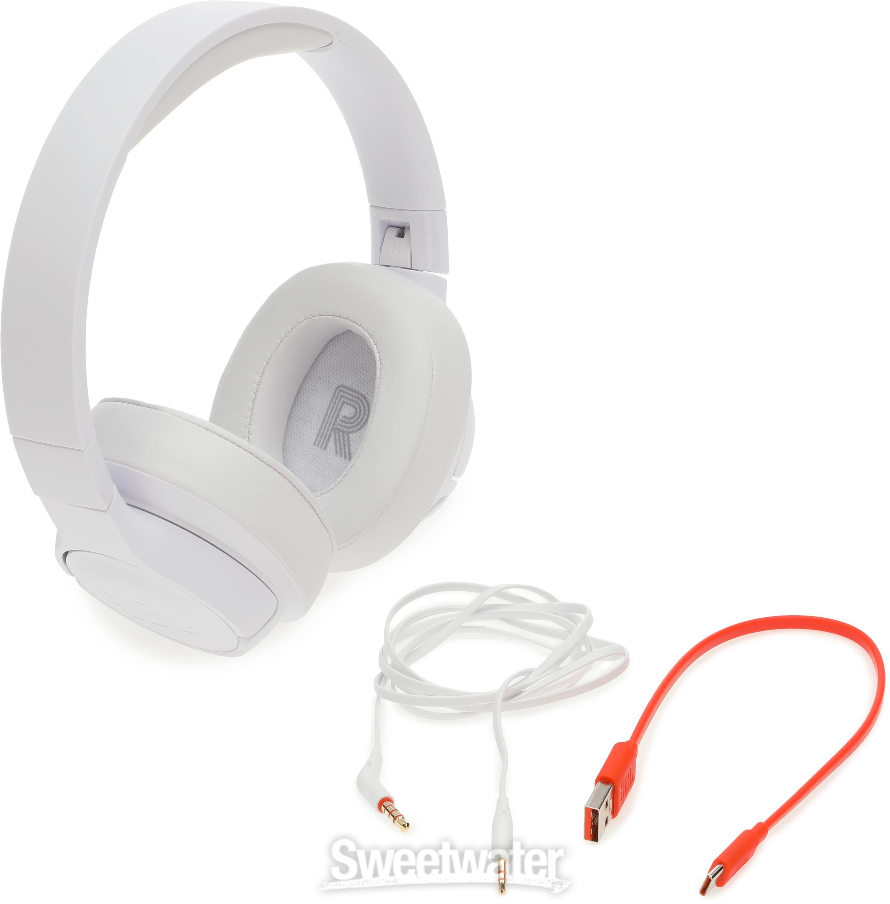 JBL Tune 770NC Over-ear Wireless Headphones - White | Sweetwater