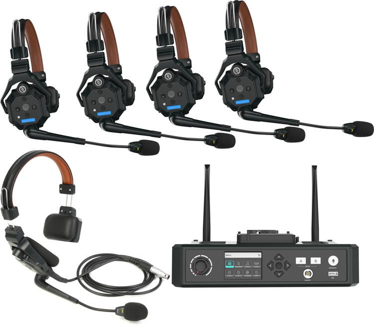 Hollyland Solidcom C1 Pro Wireless Intercom System - 4 Headsets