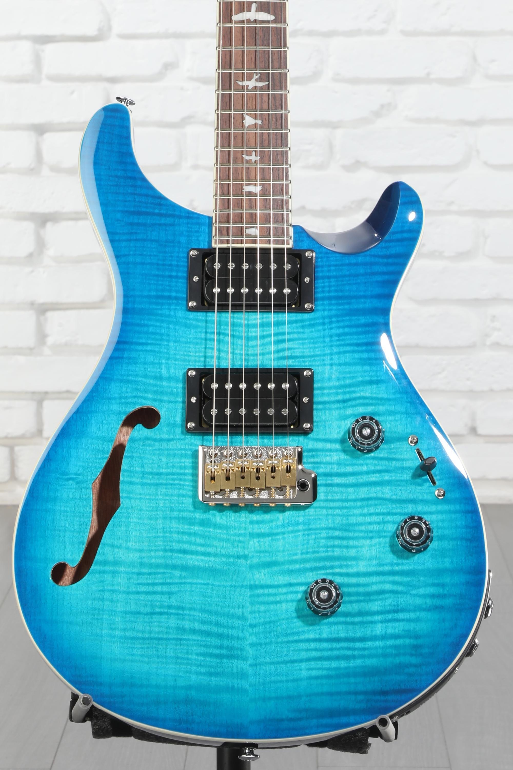 PRS SE Custom 24 Semi-Hollow Piezo Electric Guitar - Lake Blue