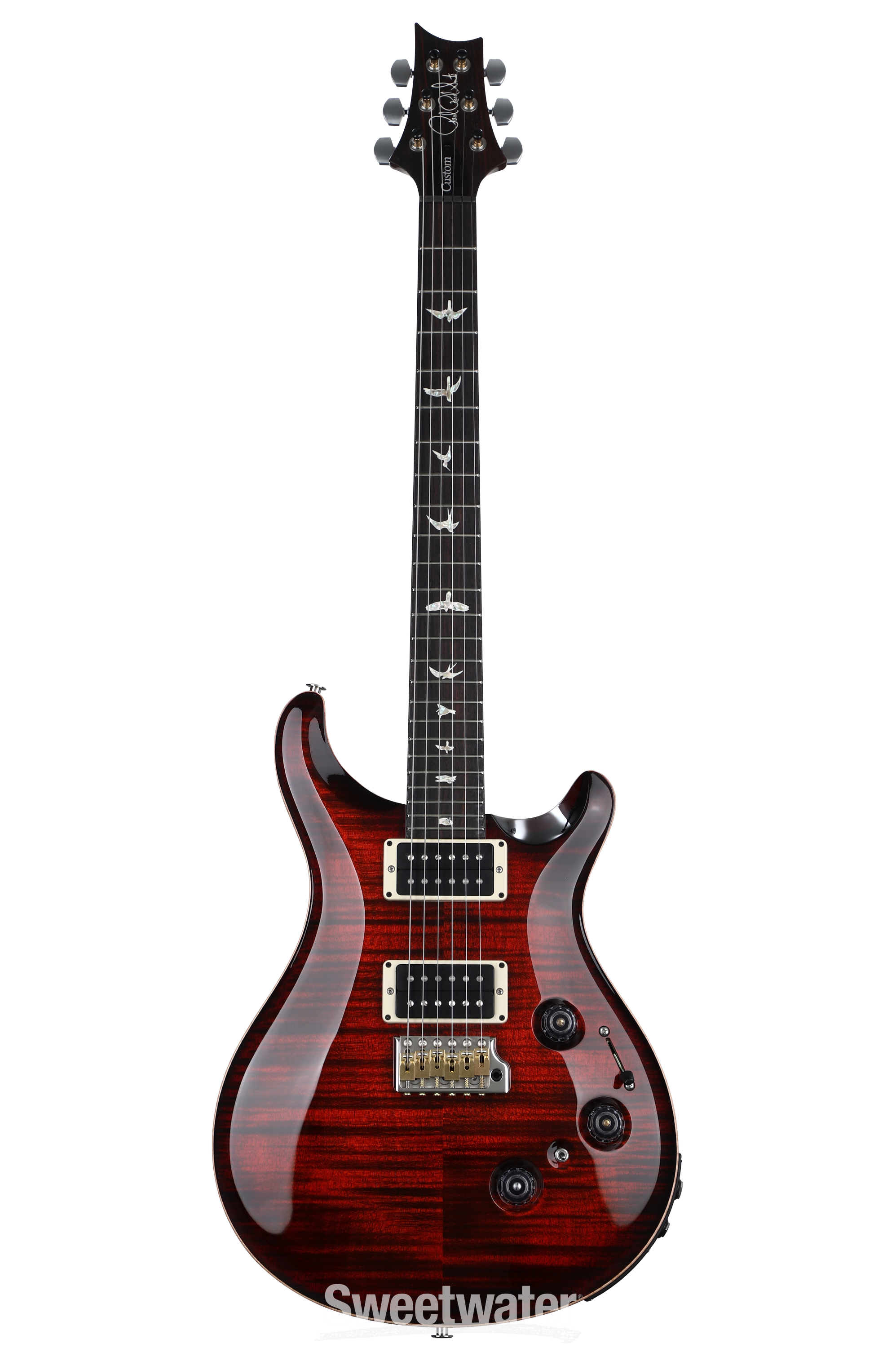 omv009　PRS custom24 Fire Red Burst PRS Custom 24 Fire Red Burst Electric Guitar – Elderly