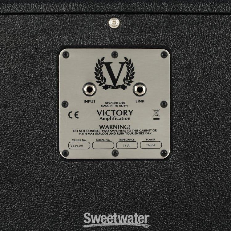 Victory Amplification V212-VV 120-watt 2 x 12-inch Compact Vertical  Extension Speaker Cabinet - Black