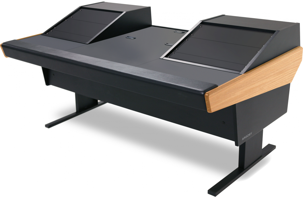 Argosy 70V-2R Universal Desk with 1003 Rack Modules - Oak Trim