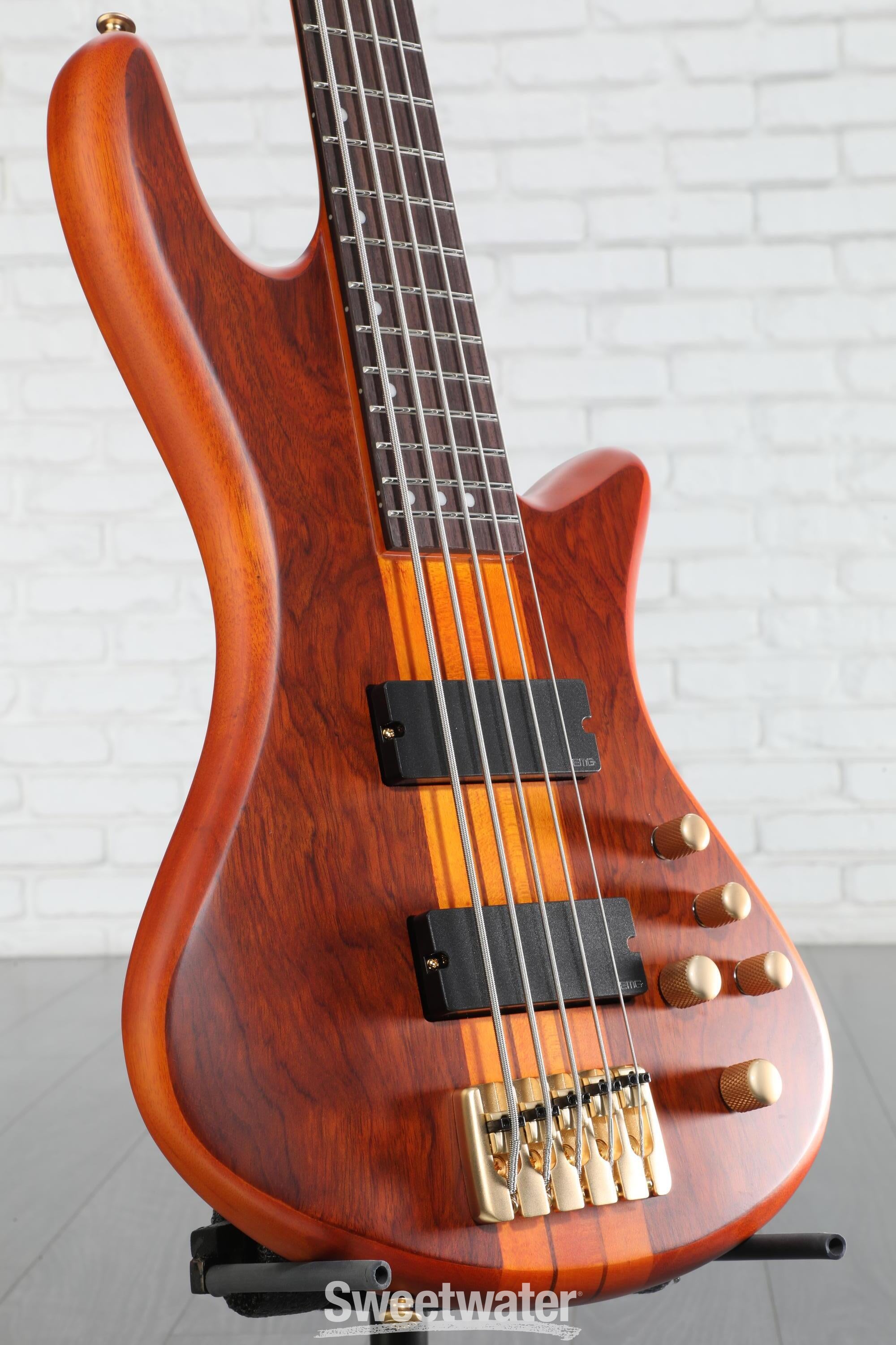 Schecter Stiletto Studio 5 Bass Guitar - Honey Satin | Sweetwater