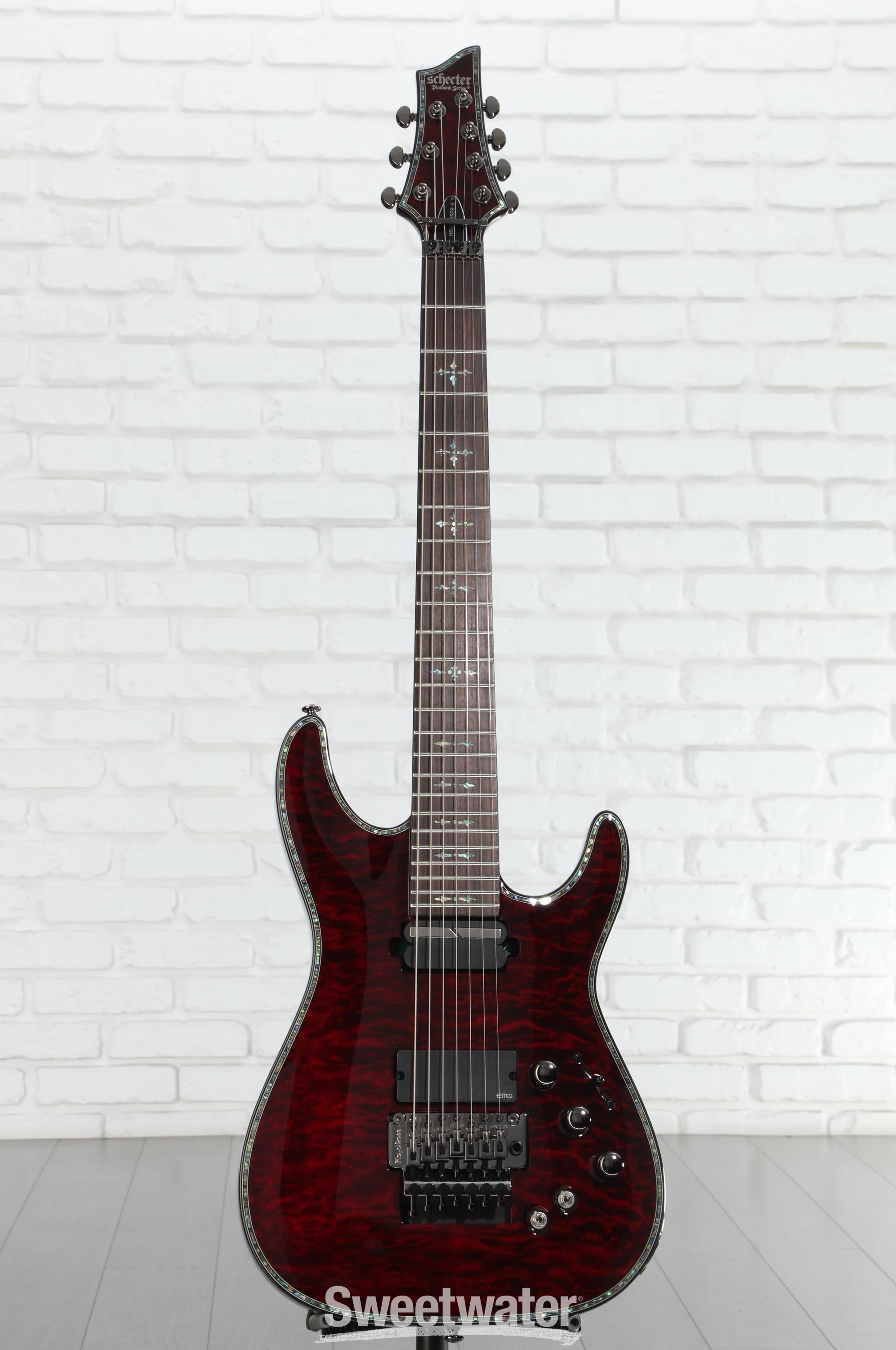 ギター SCHECTER C-7 FR Hellraiser (BCH) Schecter Hellraiser C-7 FR-S Electric Guitar - Black Cherry