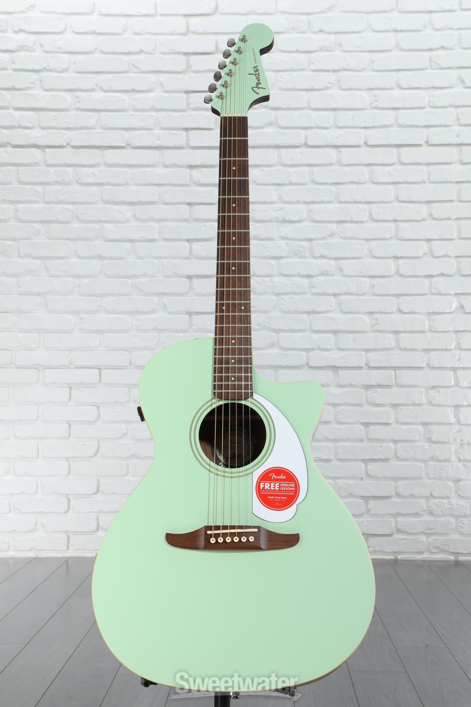 【美品】Fender エレアコ Newporter Player Fender Newporter Player Acoustic Guitar, Ice Blue Satin