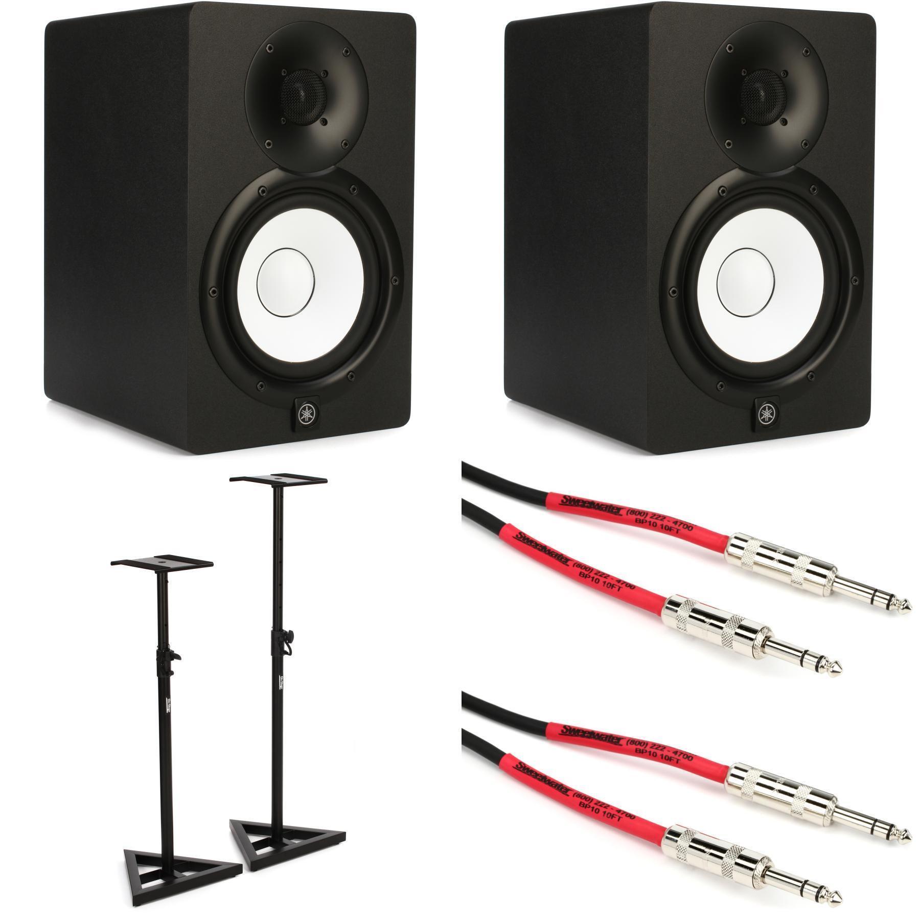 Yamaha HS7 Powered Studio Monitor Pair with Stands and Cables | Sweetwater