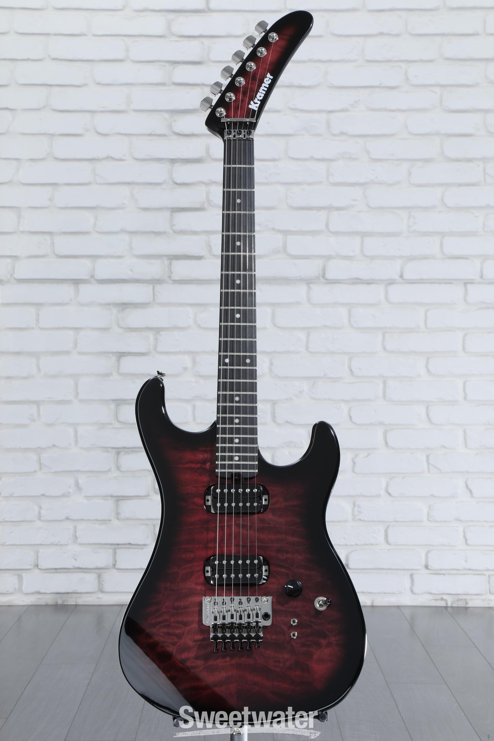 Kramer The 84 HH Quilt Electric Guitar - Magenta | Sweetwater