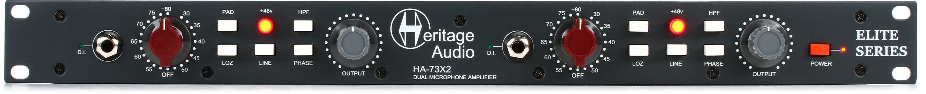 Heritage Audio HA73X2 ELITE 2-channel Microphone Preamp | Sweetwater