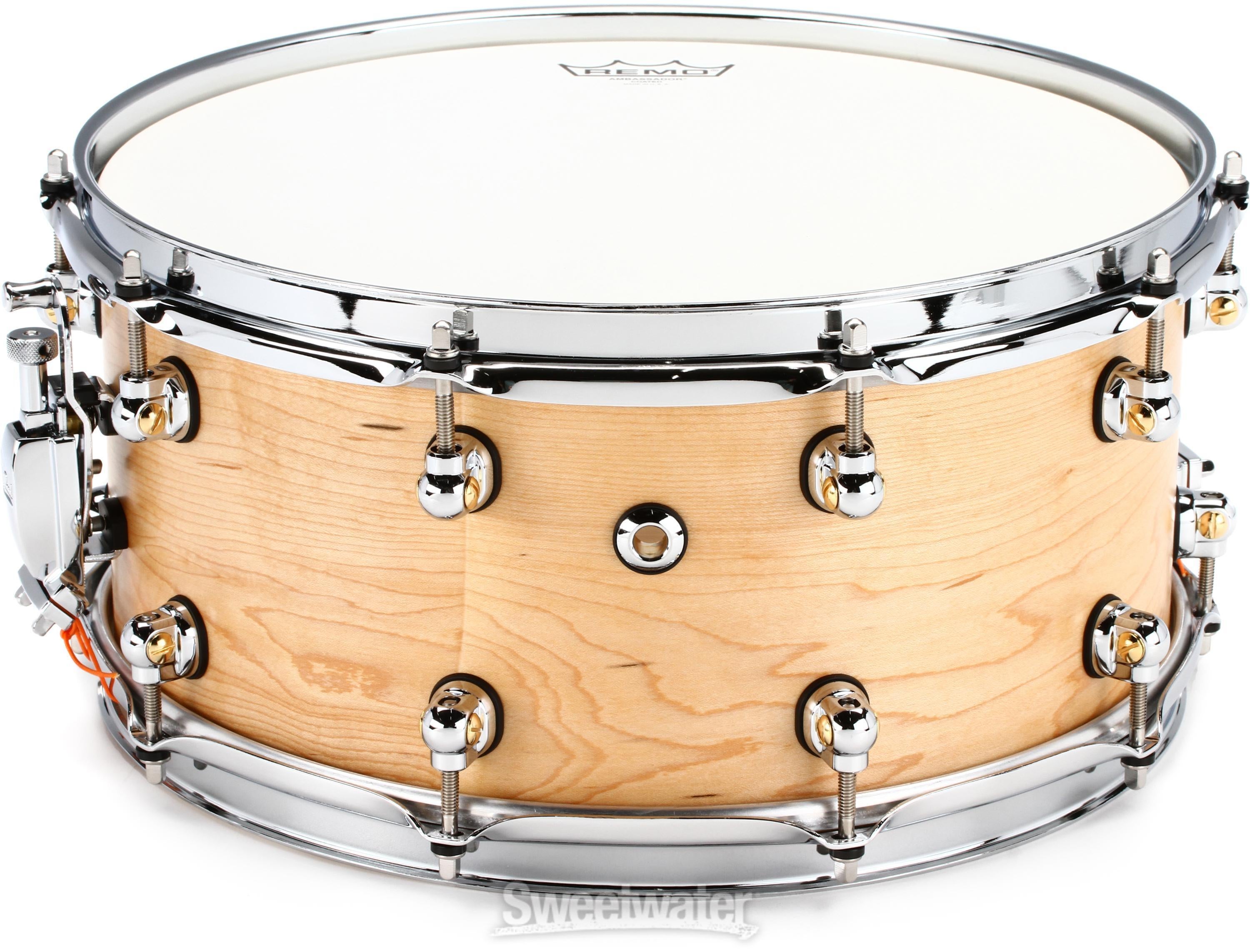 Music City Custom Solid Maple Snare Drum - 14 x 6.5 inch - Natural