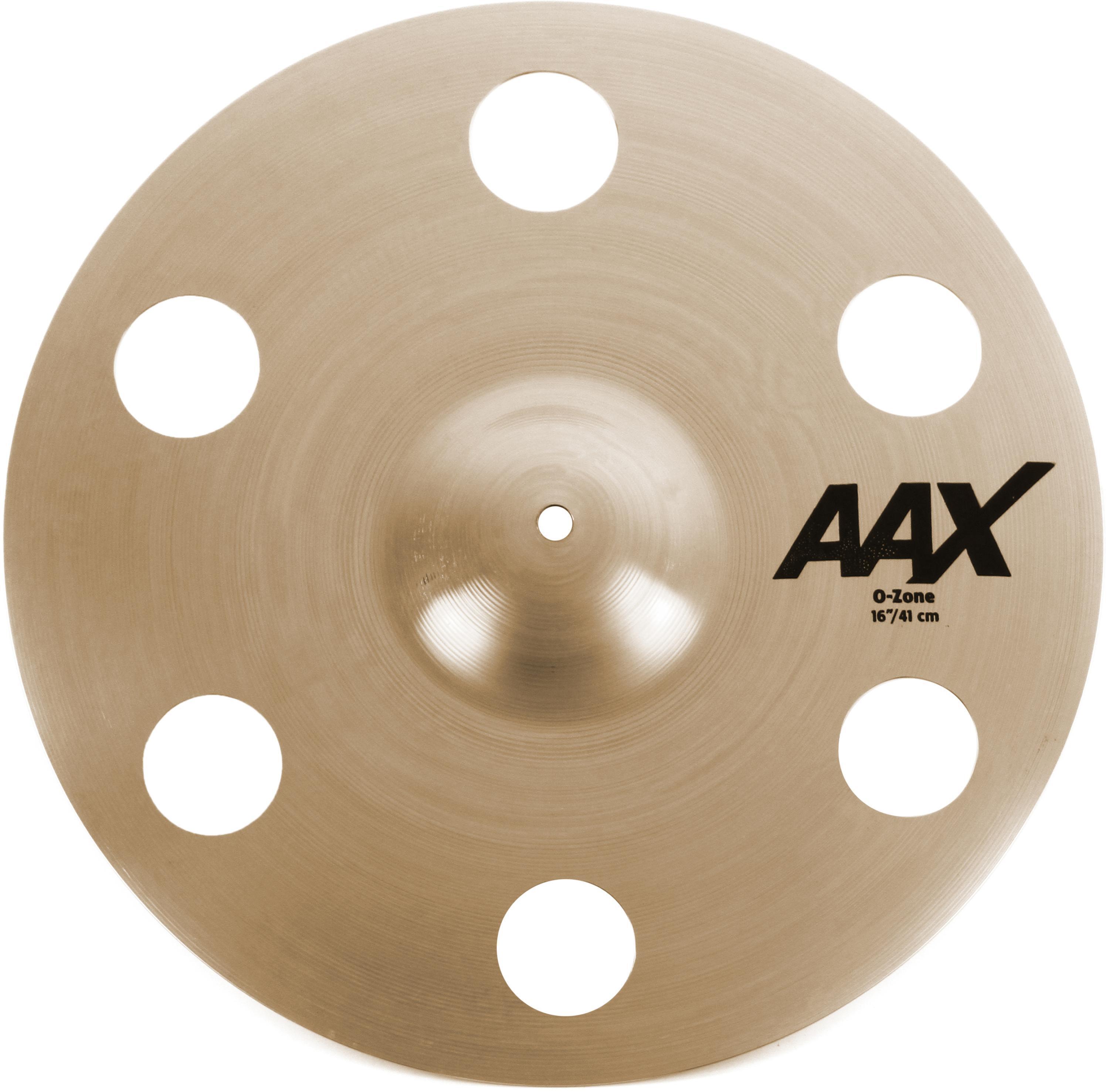 Sabian 16 inch AAX O-Zone Crash Cymbal - Brilliant Finish 