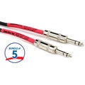 Photo of Pro Co BP-100 Excellines Balanced Patch Cable - 1/4-inch TRS Male to 1/4-inch TRS Male - 100 foot (5-Pack)