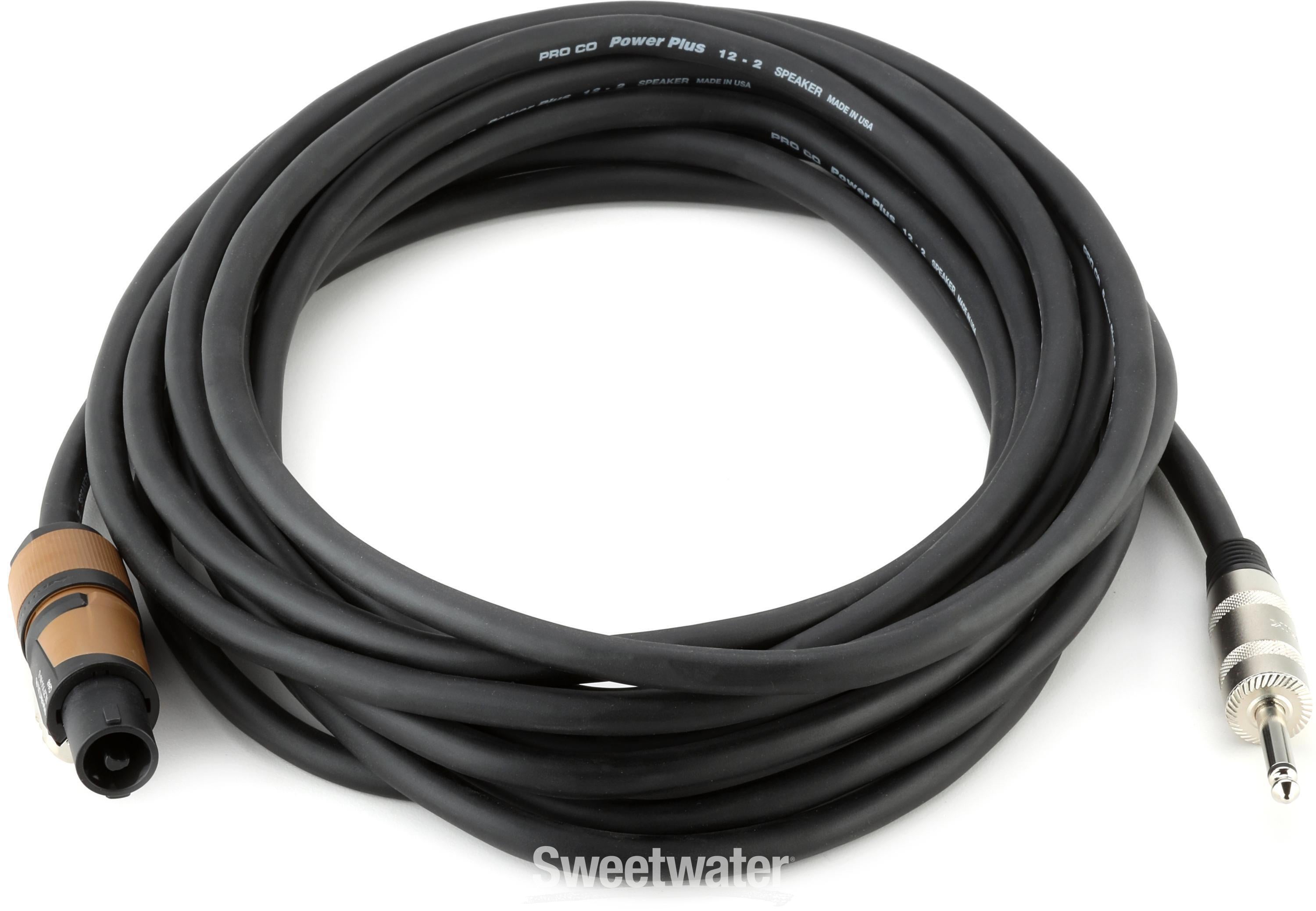 Pro Co S12NQ Speaker Cable - speakON to 1/4 inch TS Jumbo - 25