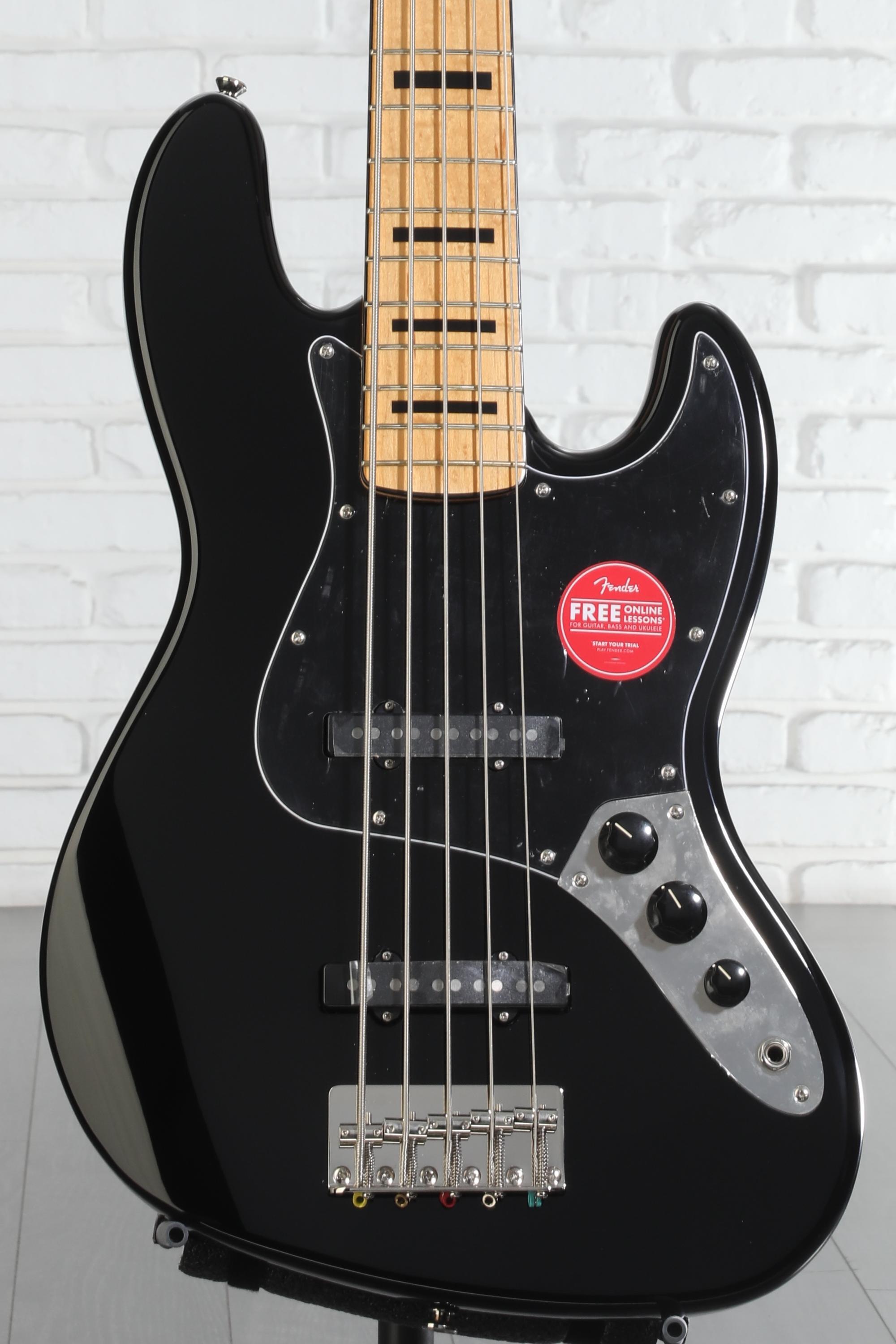 Squier Classic Vibe '70s Jazz Bass V - Black with Maple