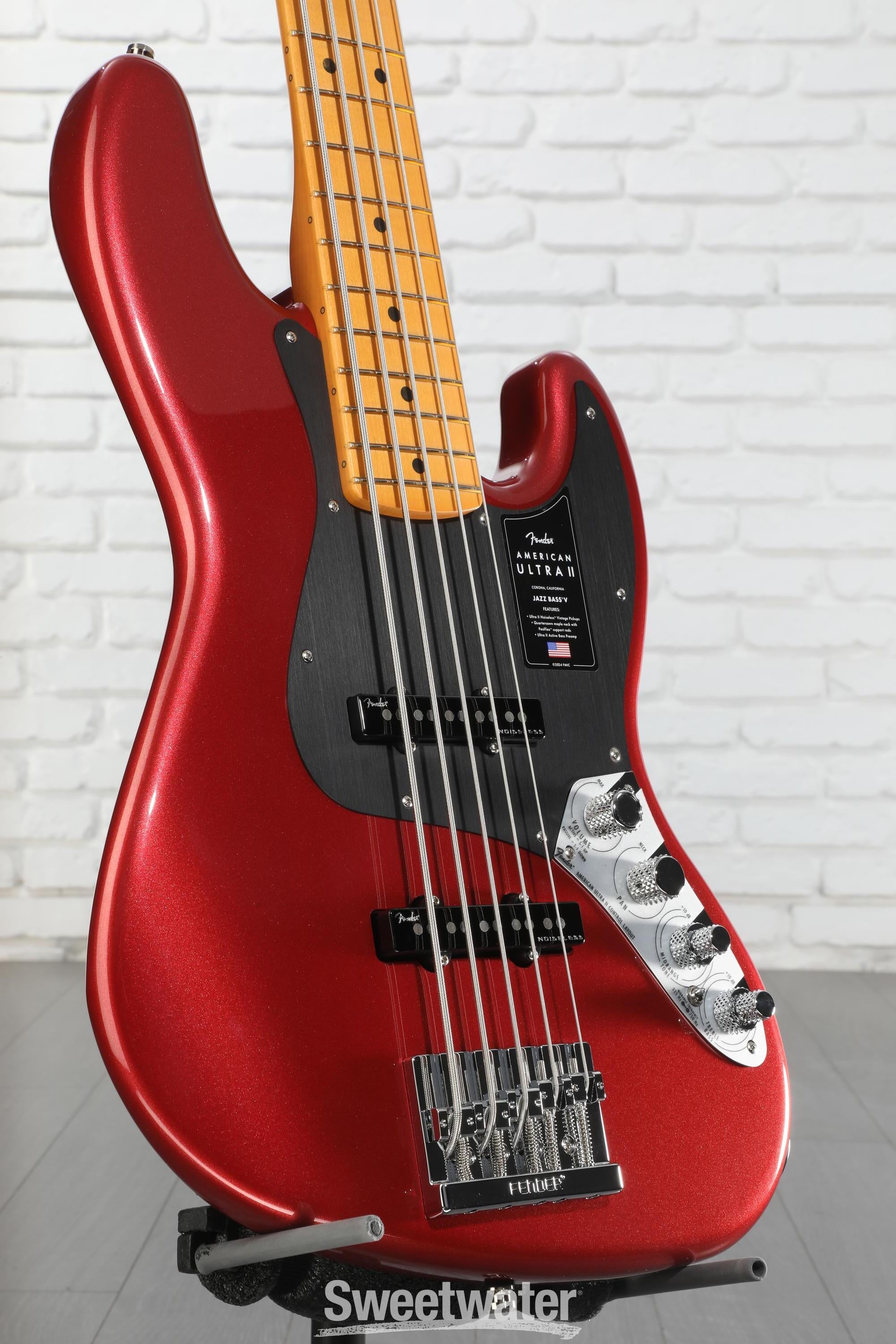 Fender American Ultra II Jazz Bass V - Sinister Red, Maple
