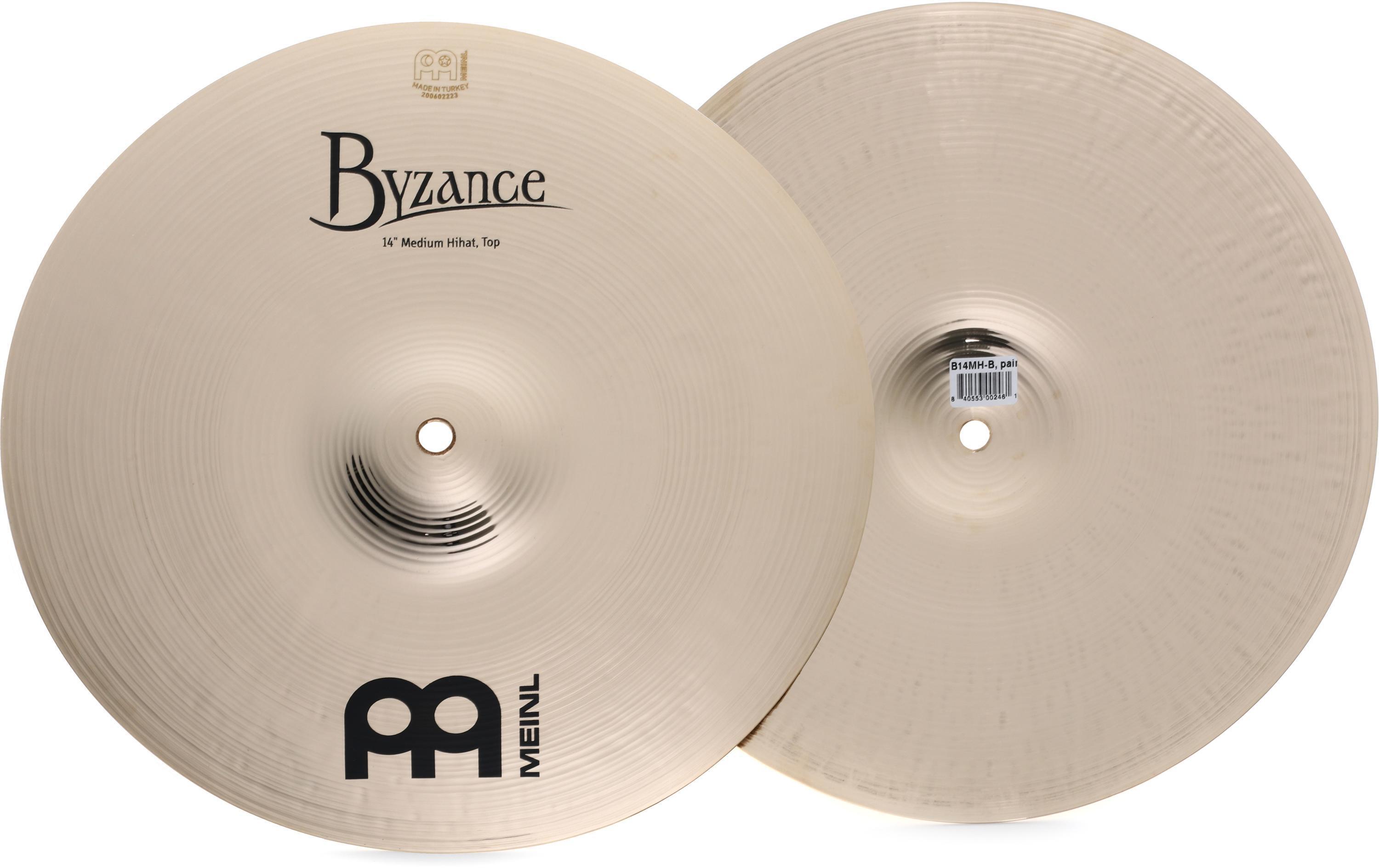 Meinl Cymbals 14 inch Byzance Brilliant Medium Hi-hat Cymbals