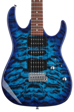 Photo of Ibanez Gio GRX70QA Electric Guitar - Transparent Blue Burst