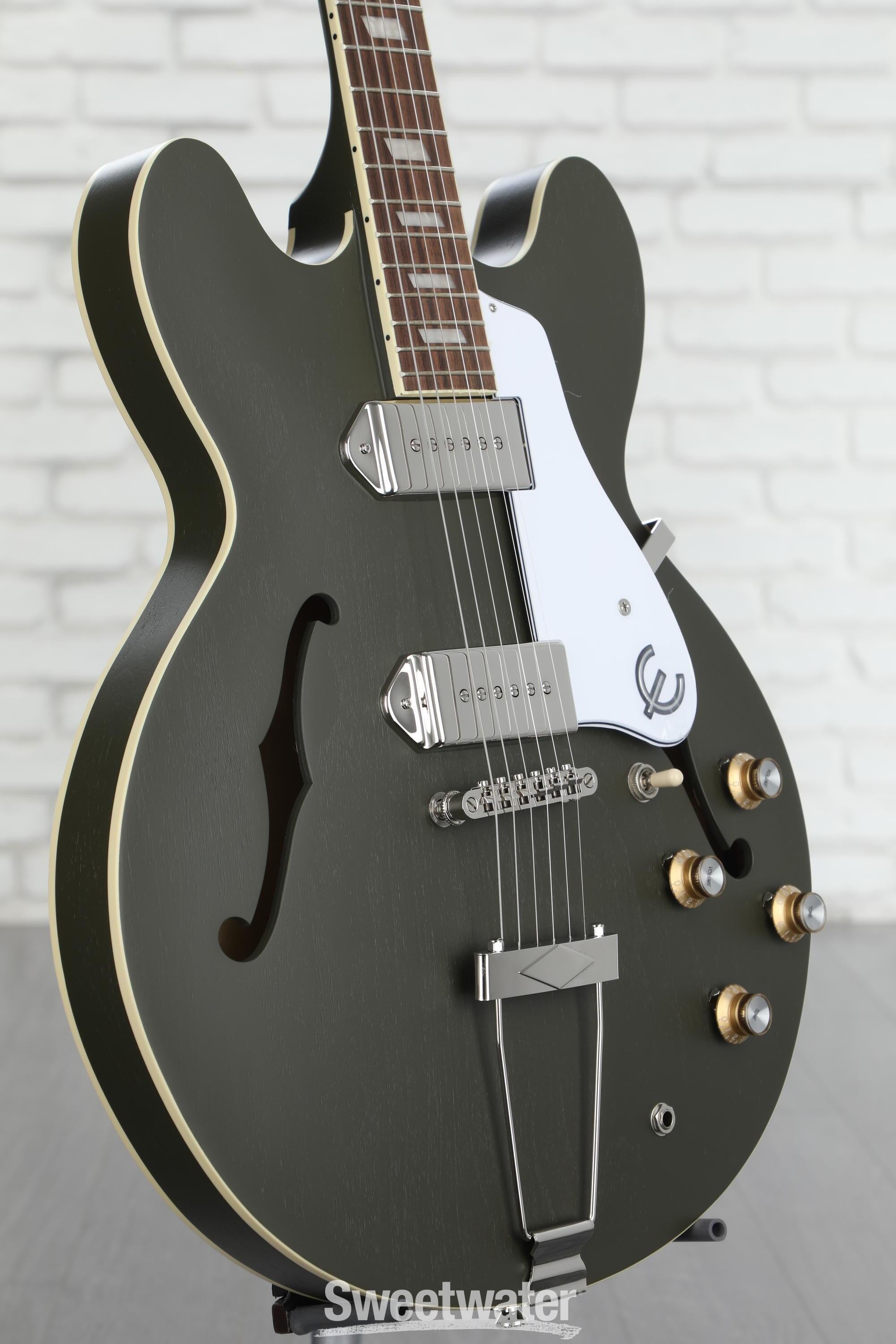 Epiphone Casino Worn Hollowbody - Worn Olive Drab | Sweetwater