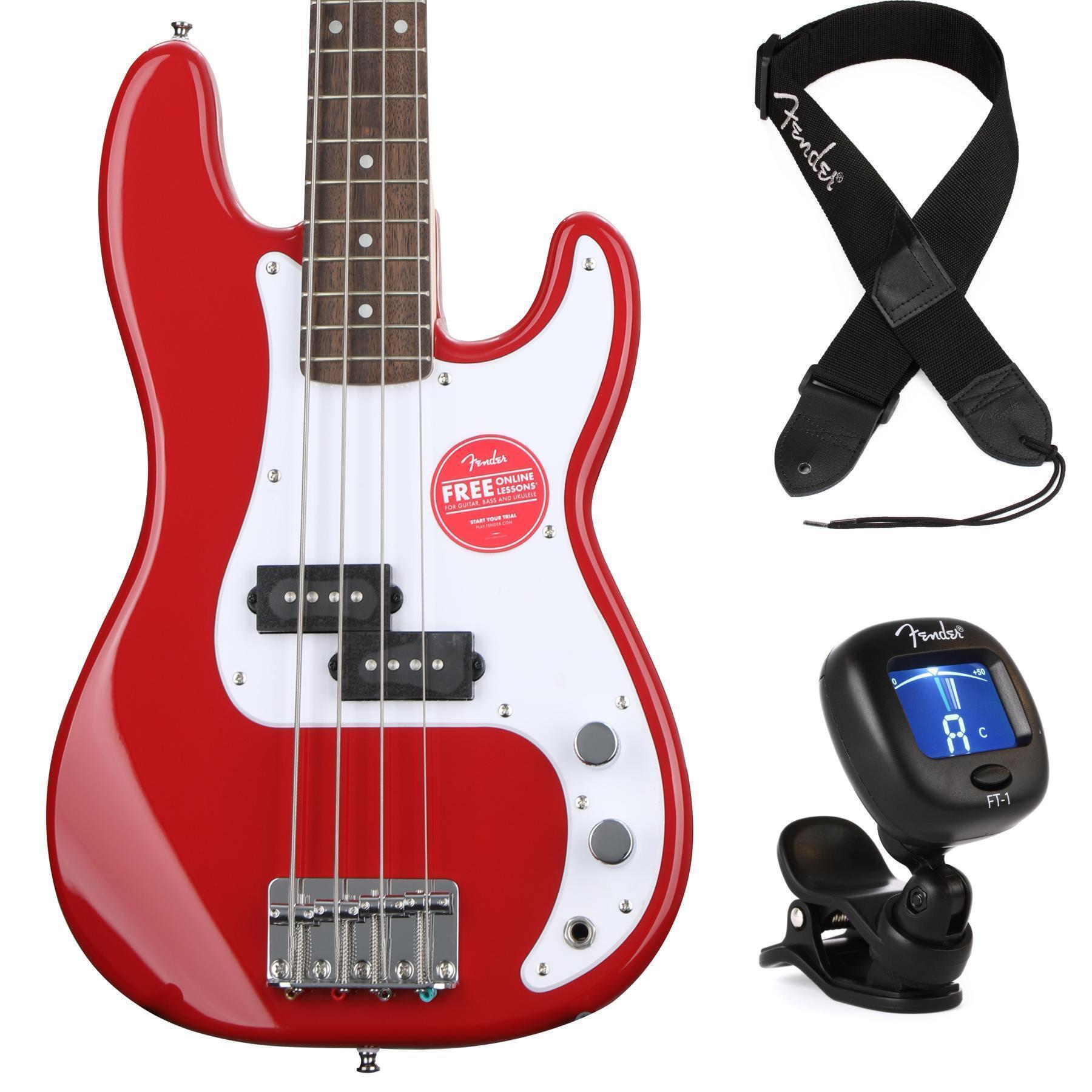 Squier Mini Precision Bass Electric Bass - Dakota Red with Laurel  Fingerboard