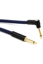 Photo of Fender 0990910073 Festival Straight to Right Angle Instrument Cable - 10 foot Blue Dream