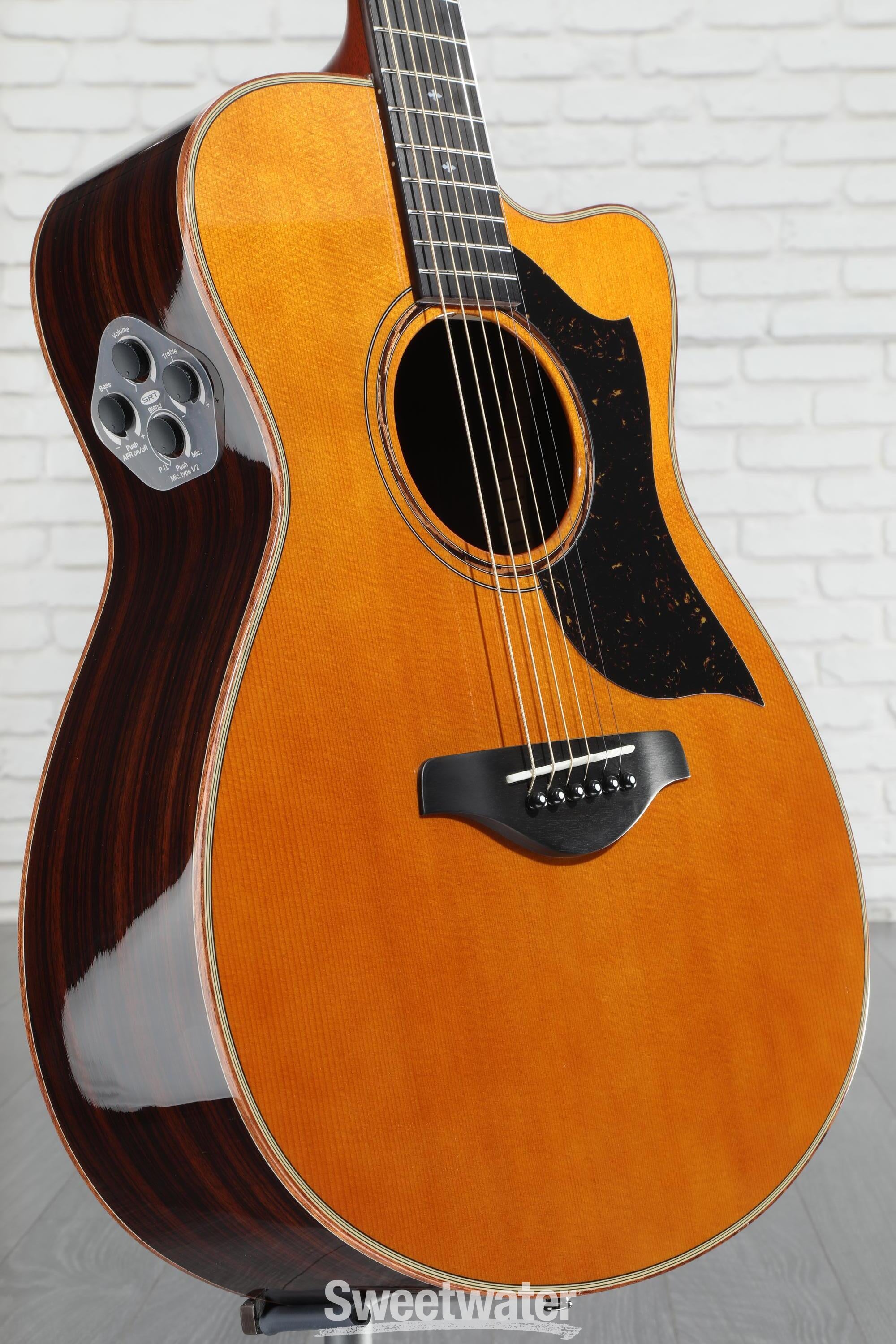 Yamaha AC5R ARE Concert Cutaway Acoustic-electric Guitar - Vintage Natural  | Sweetwater