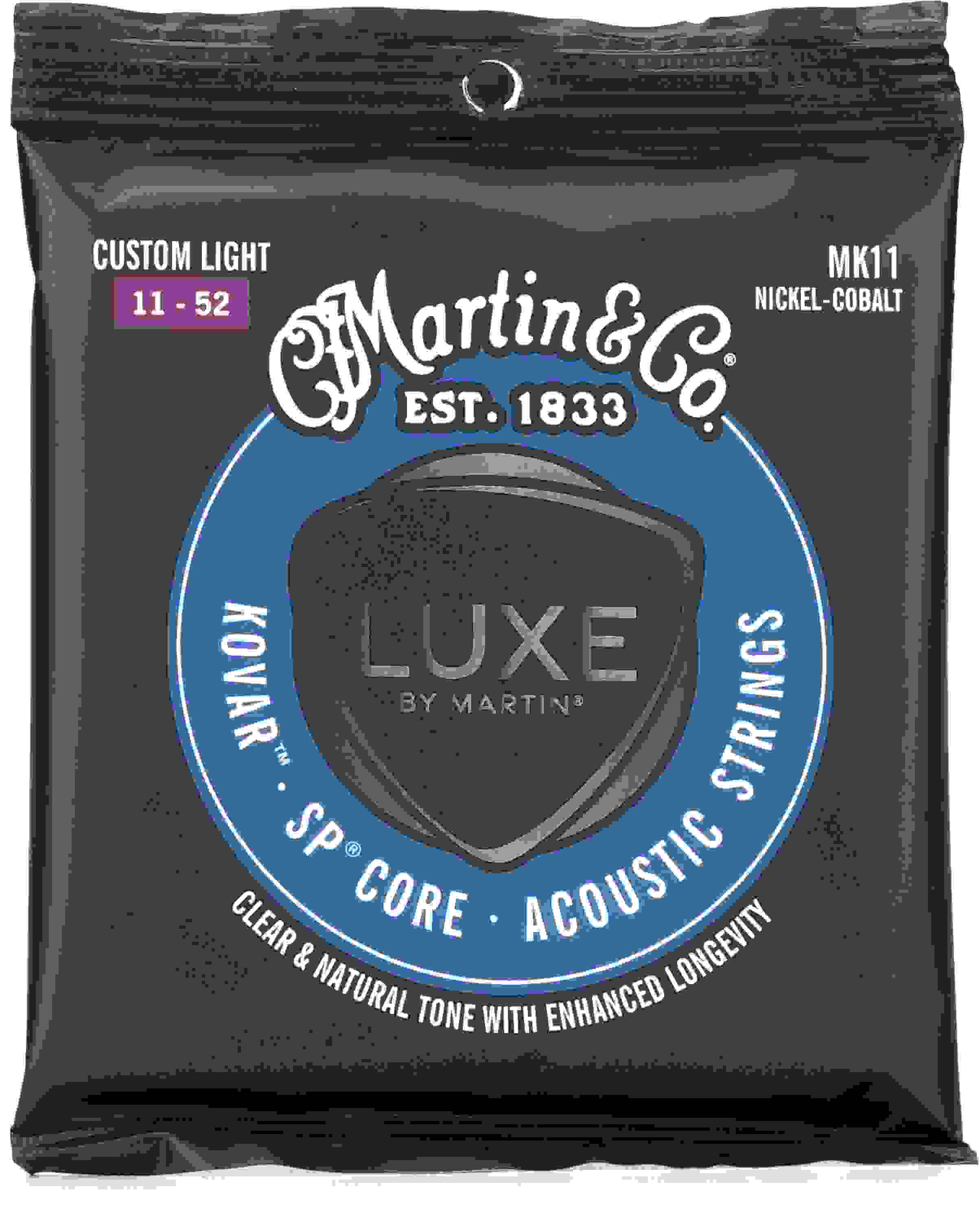 Martin Luxe by Martin Kovar Acoustic Guitar Strings .011.052 Custom Light Sweetwater