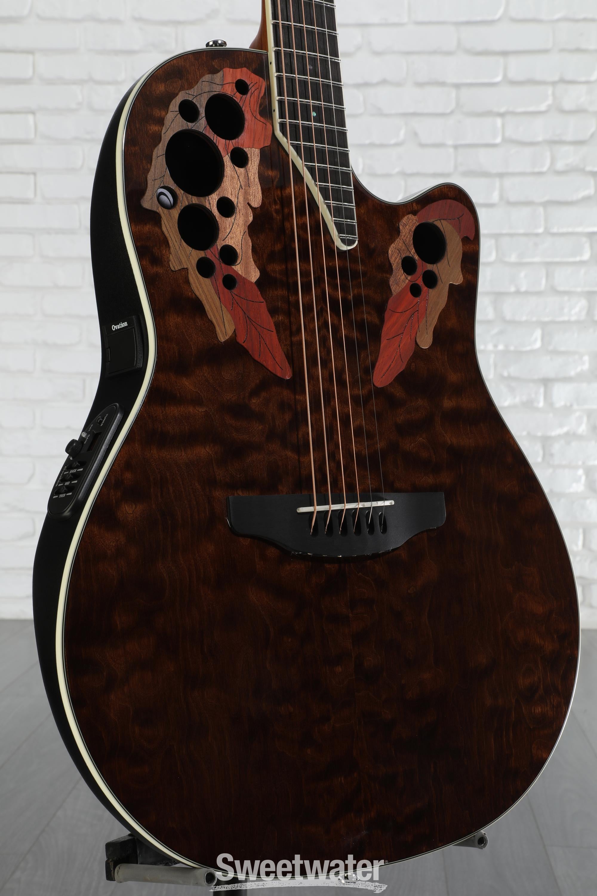 ギター OVATION CE48P TIGER EYE Celebrity Ovation CE48P Celebrity Series Elite Plus Super Shallow