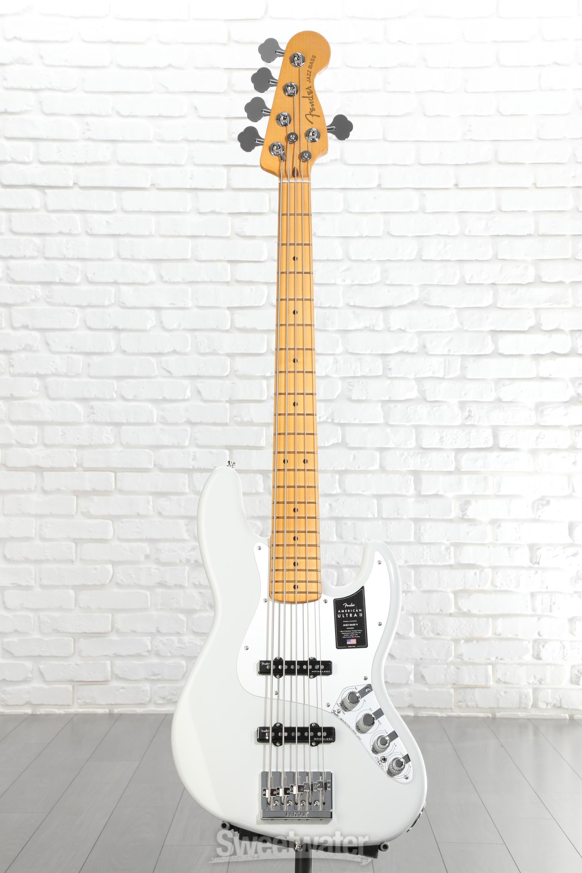 Fender American Ultra II Jazz Bass V - Avalanche with Maple